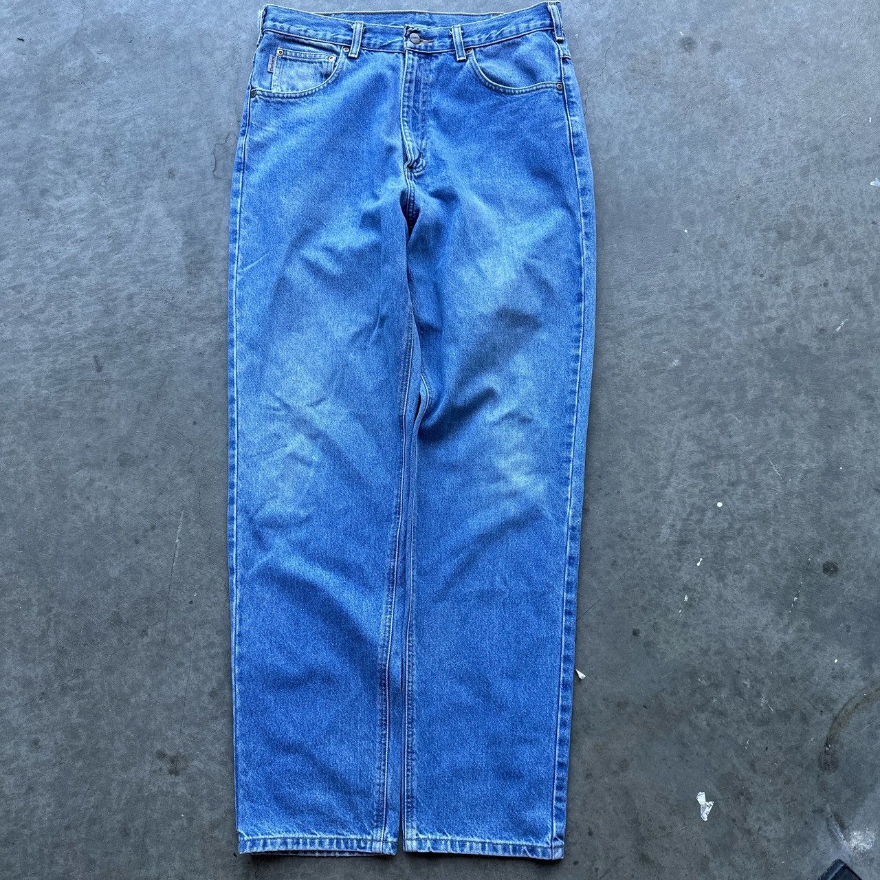 Vintage Vintage Early 00s Baggy Carhartt Blue Jeans | Grailed