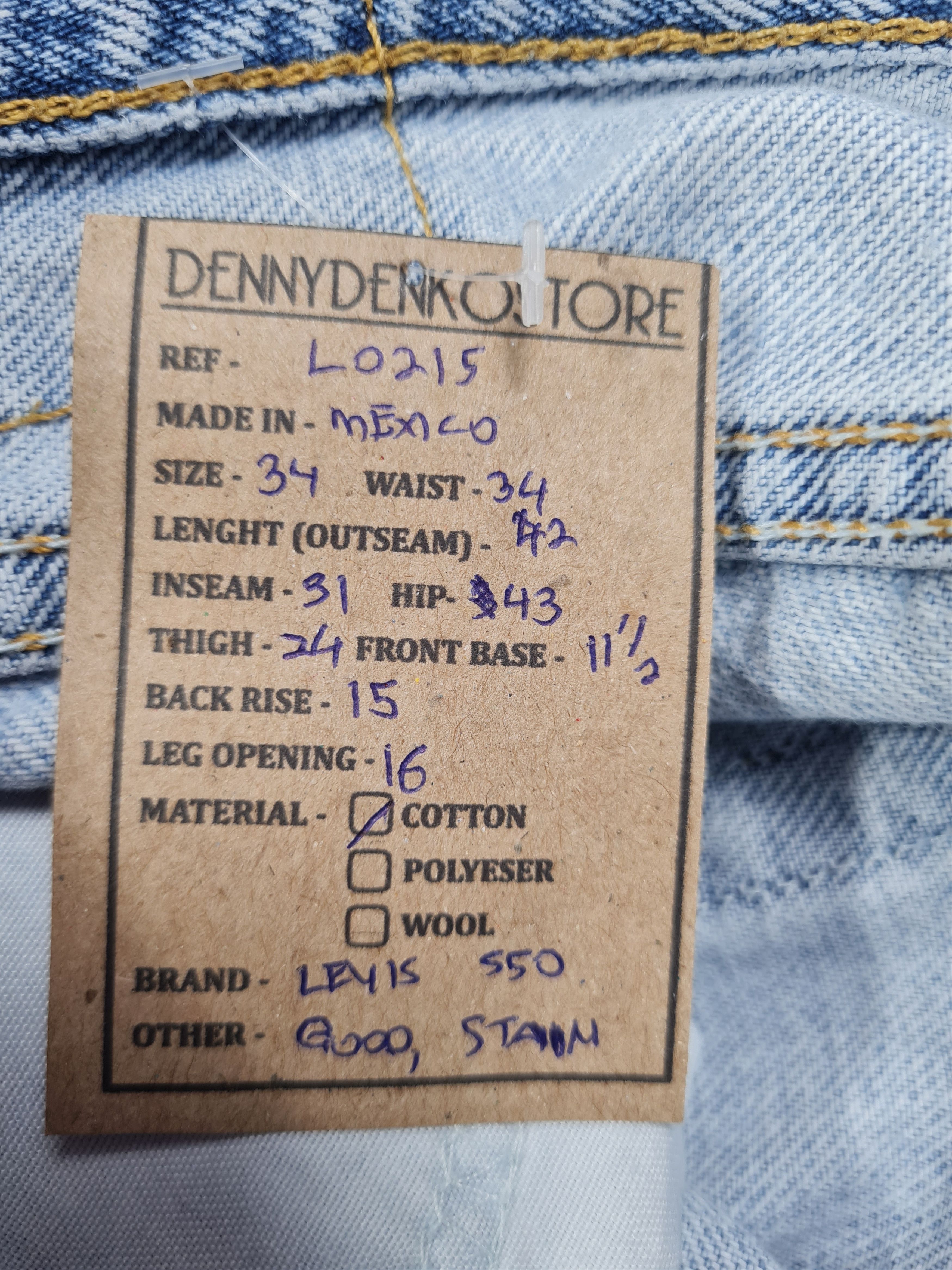 Levi's Vintage Clothing Vintage LEVIS 550 Light Wash Stain Size 34X31 Jeans L0215 Size US 34 / EU 50 - 12 Thumbnail