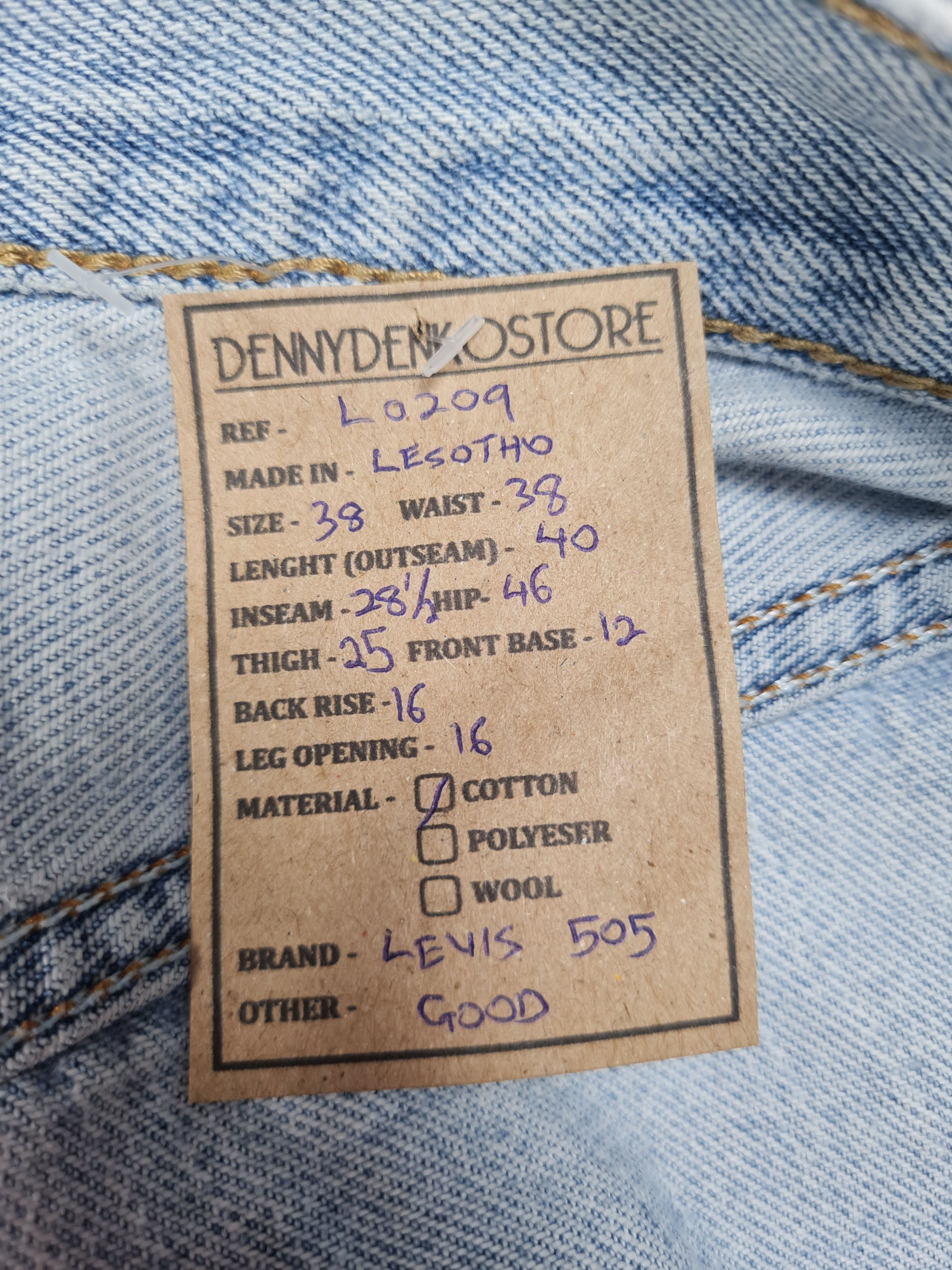 Levi's Vintage LEVIS 505 Light Wash Faded Size 38X28.5 Jeans L0209 Size US 38 / EU 54 - 11 Thumbnail
