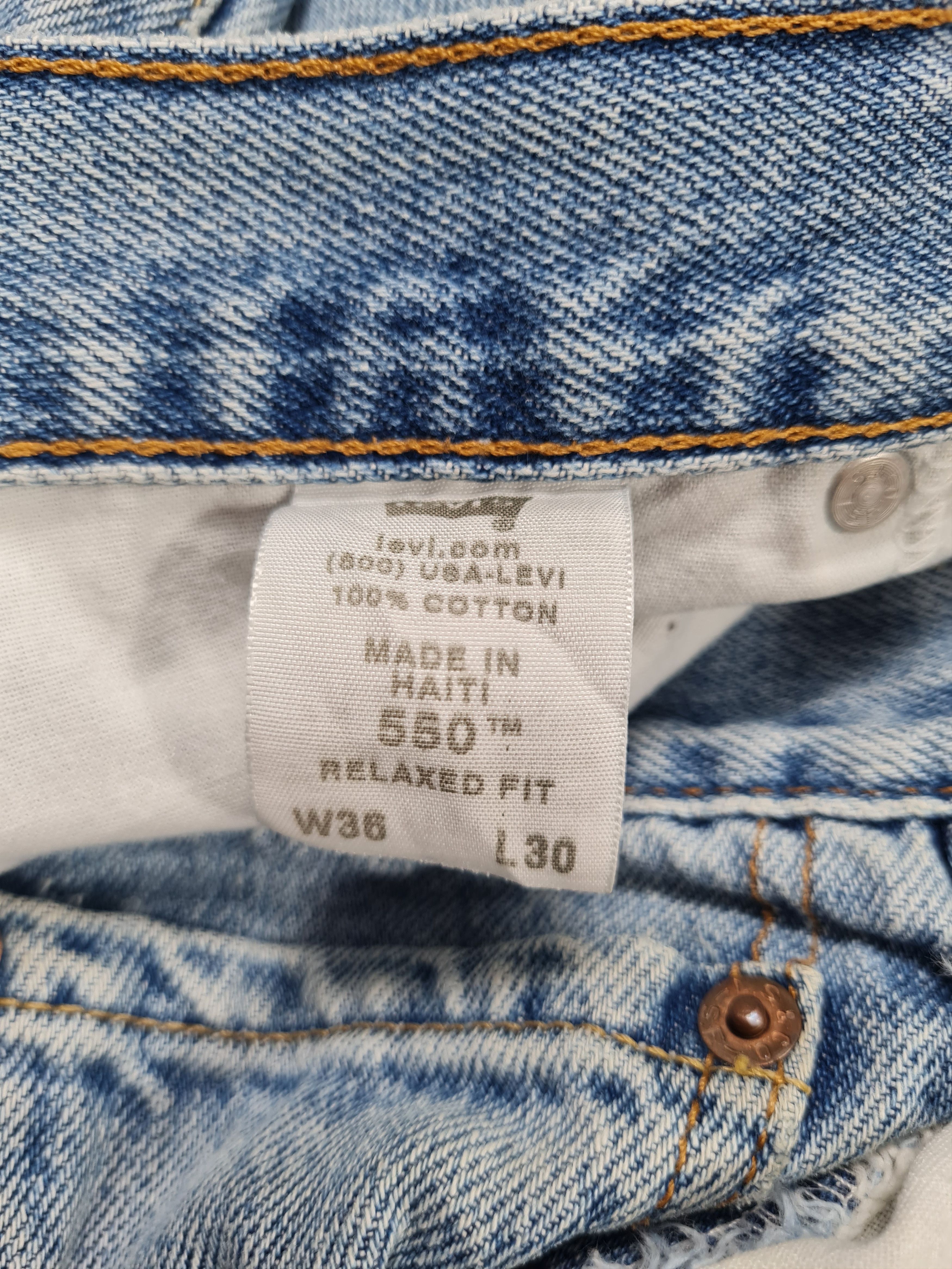 Levi's Vtg LEVIS 550 Light Wash Sun Faded Size 36X28.5 Jeans L0251 Size US 36 / EU 52 - 9 Thumbnail