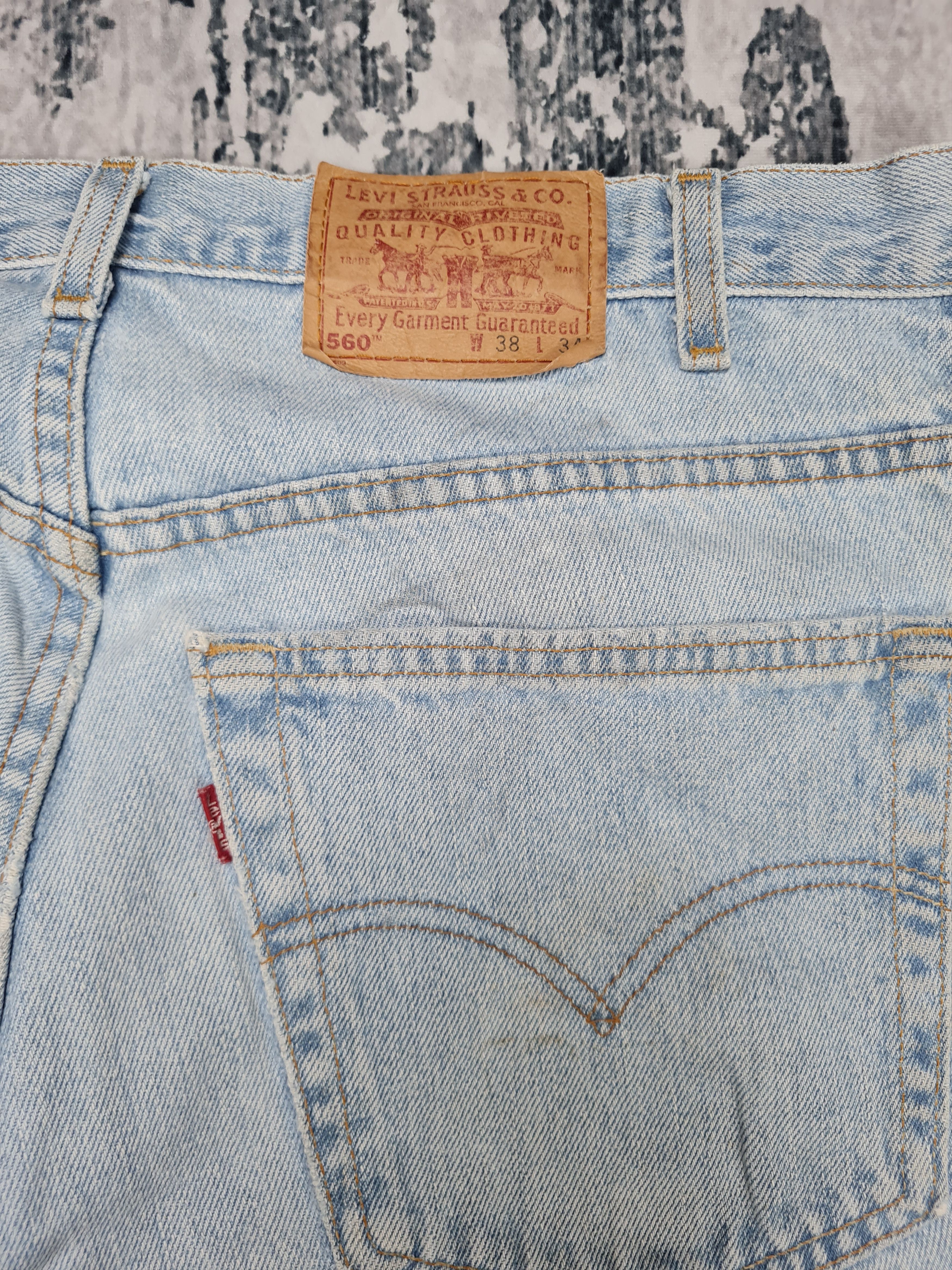 Levi's Vintage LEVIS 560 Light Wash Rusty Size 38X34 Jeans L0232 Size US 38 / EU 54 - 8 Thumbnail