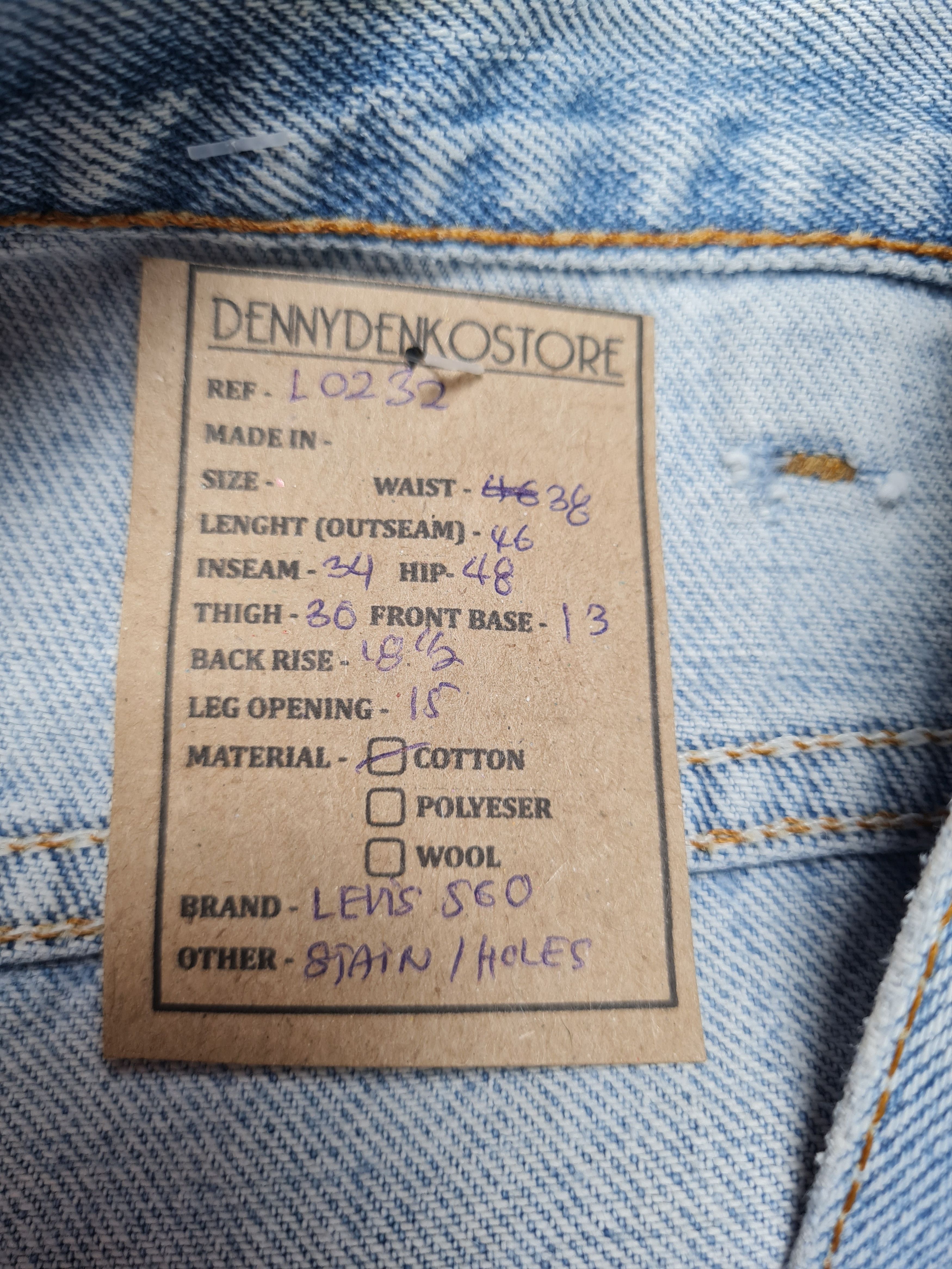Levi's Vintage LEVIS 560 Light Wash Rusty Size 38X34 Jeans L0232 Size US 38 / EU 54 - 12 Thumbnail