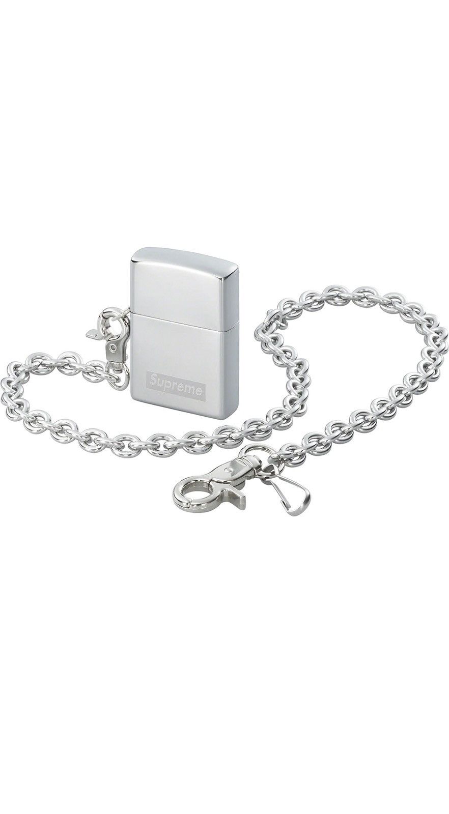 Supreme Chain Zippo Silver | Grailed