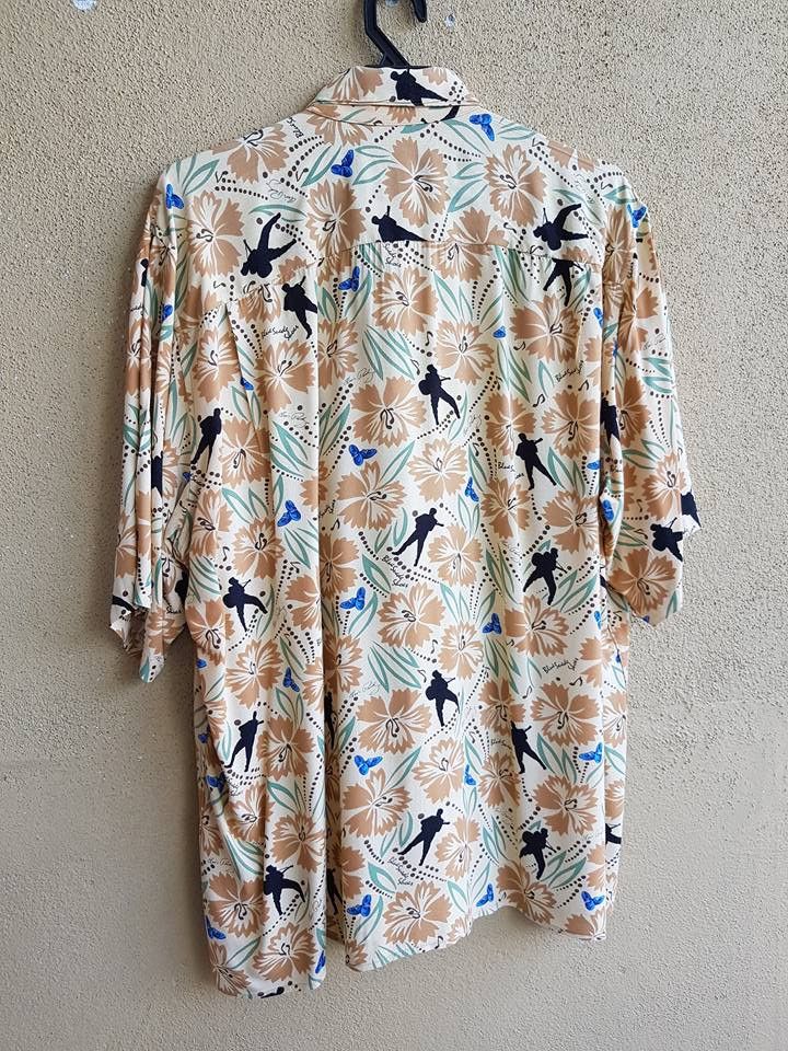 Les Artists ELVIS PRESLEY BLUE SUEDE SHOES HAWAIIAN SHIRT , L Size US L / EU 52-54 / 3 - 9 Thumbnail