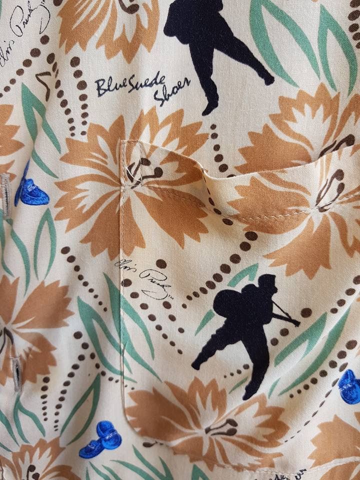 Les Artists ELVIS PRESLEY BLUE SUEDE SHOES HAWAIIAN SHIRT , L Size US L / EU 52-54 / 3 - 6 Thumbnail