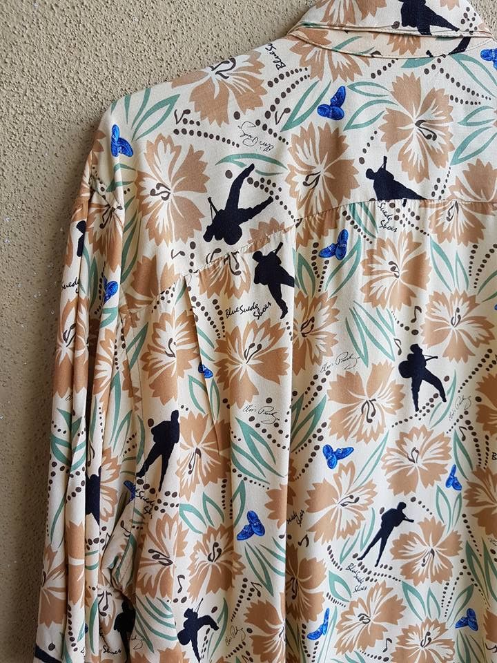 Les Artists ELVIS PRESLEY BLUE SUEDE SHOES HAWAIIAN SHIRT , L Size US L / EU 52-54 / 3 - 7 Thumbnail