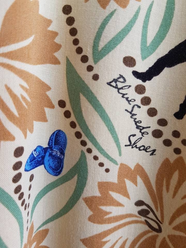 Les Artists ELVIS PRESLEY BLUE SUEDE SHOES HAWAIIAN SHIRT , L Size US L / EU 52-54 / 3 - 8 Thumbnail