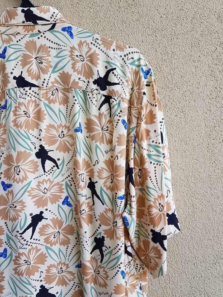 Les Artists ELVIS PRESLEY BLUE SUEDE SHOES HAWAIIAN SHIRT , L Size US L / EU 52-54 / 3 - 11 Thumbnail