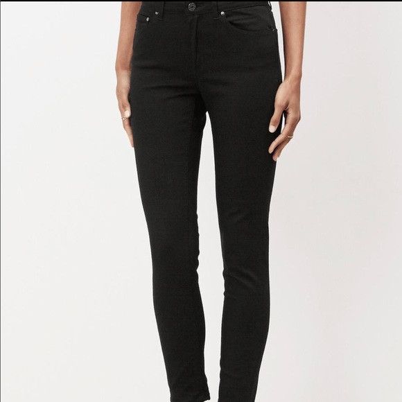 Acne Studios × Designer Acne 30/32 Flex S Satin Black Women Slim Black Denim Jeans Size 30" / US 8 / IT 44 - 1 Thumbnail