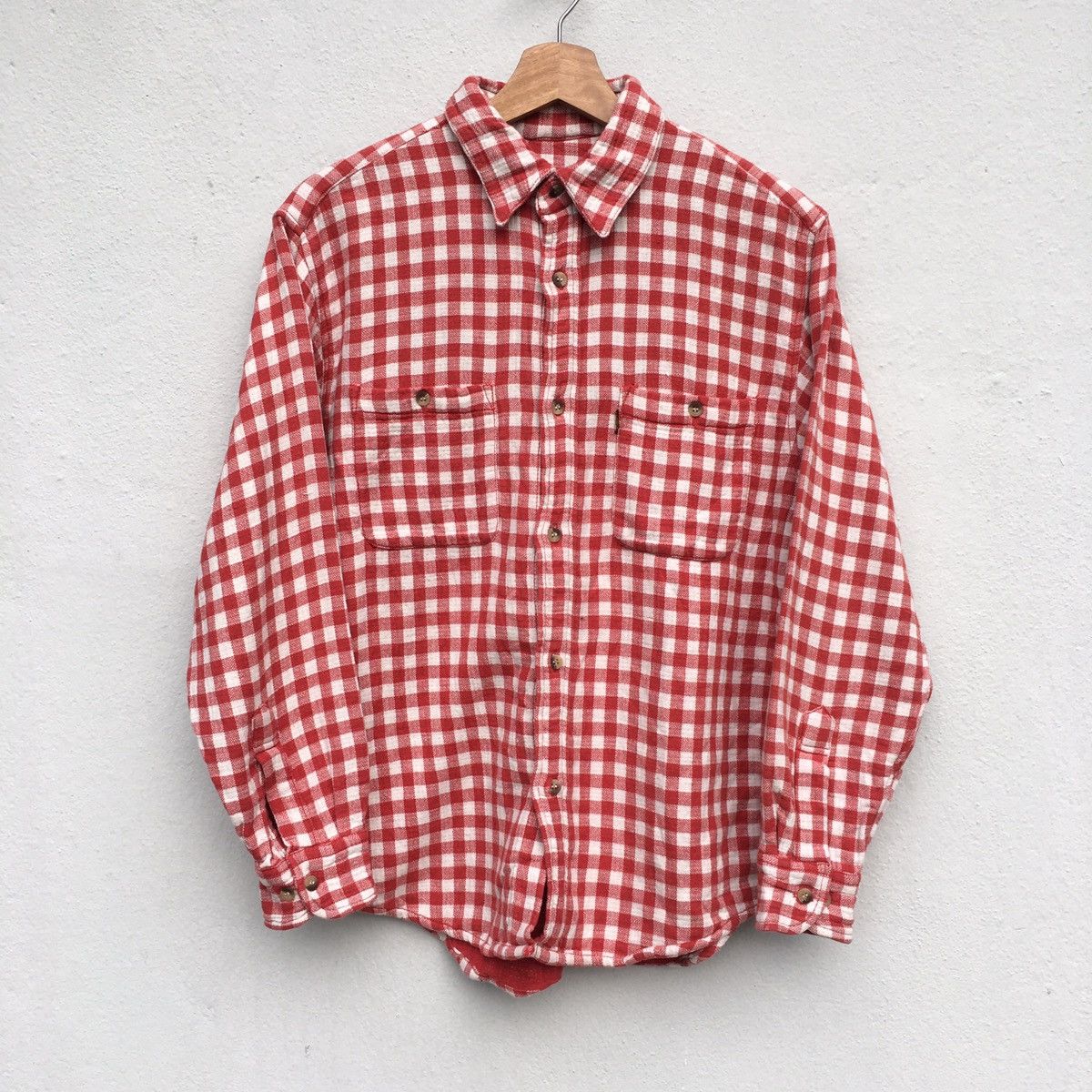Flannel × Japanese Brand × PERSON'S Person’s Red Checked Button Up Shirt Size US M / EU 48-50 / 2 - 1 Thumbnail