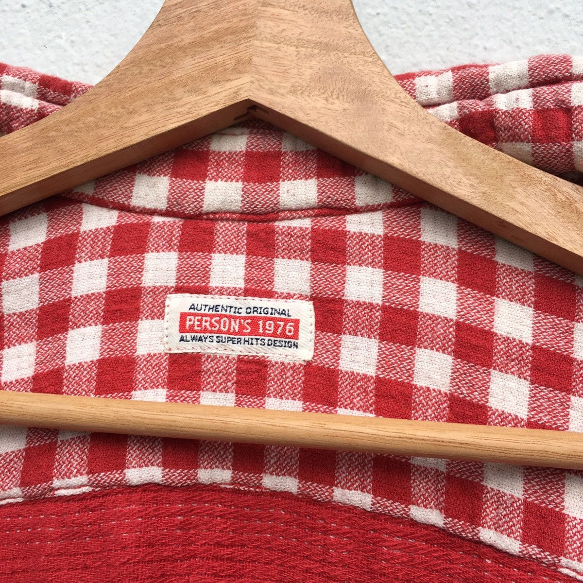 Flannel × Japanese Brand × PERSON'S Person’s Red Checked Button Up Shirt Size US M / EU 48-50 / 2 - 8 Thumbnail