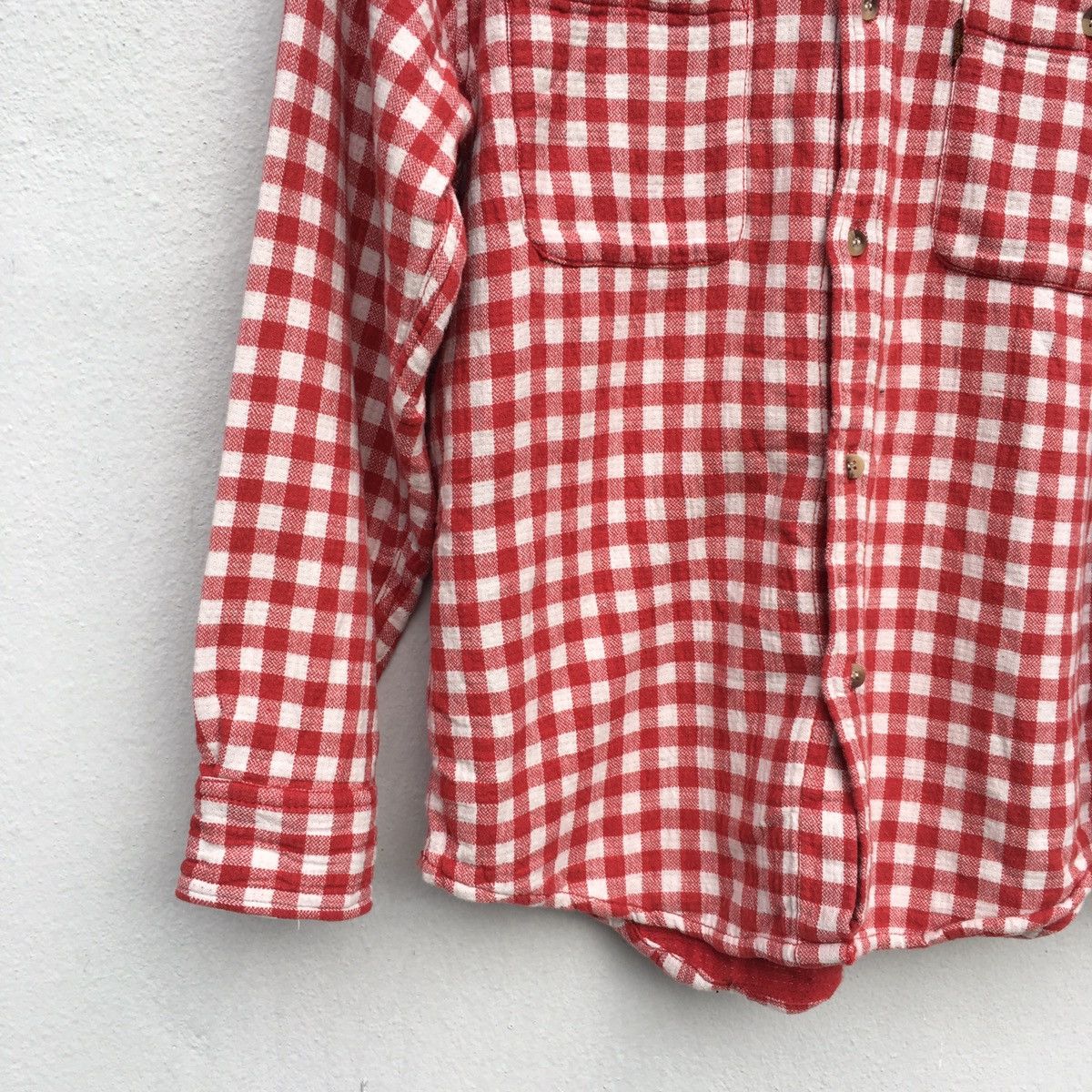 Flannel × Japanese Brand × PERSON'S Person’s Red Checked Button Up Shirt Size US M / EU 48-50 / 2 - 3 Thumbnail