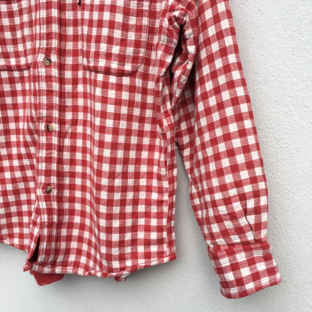 Flannel × Japanese Brand × PERSON'S Person’s Red Checked Button Up Shirt Size US M / EU 48-50 / 2 - 4 Thumbnail