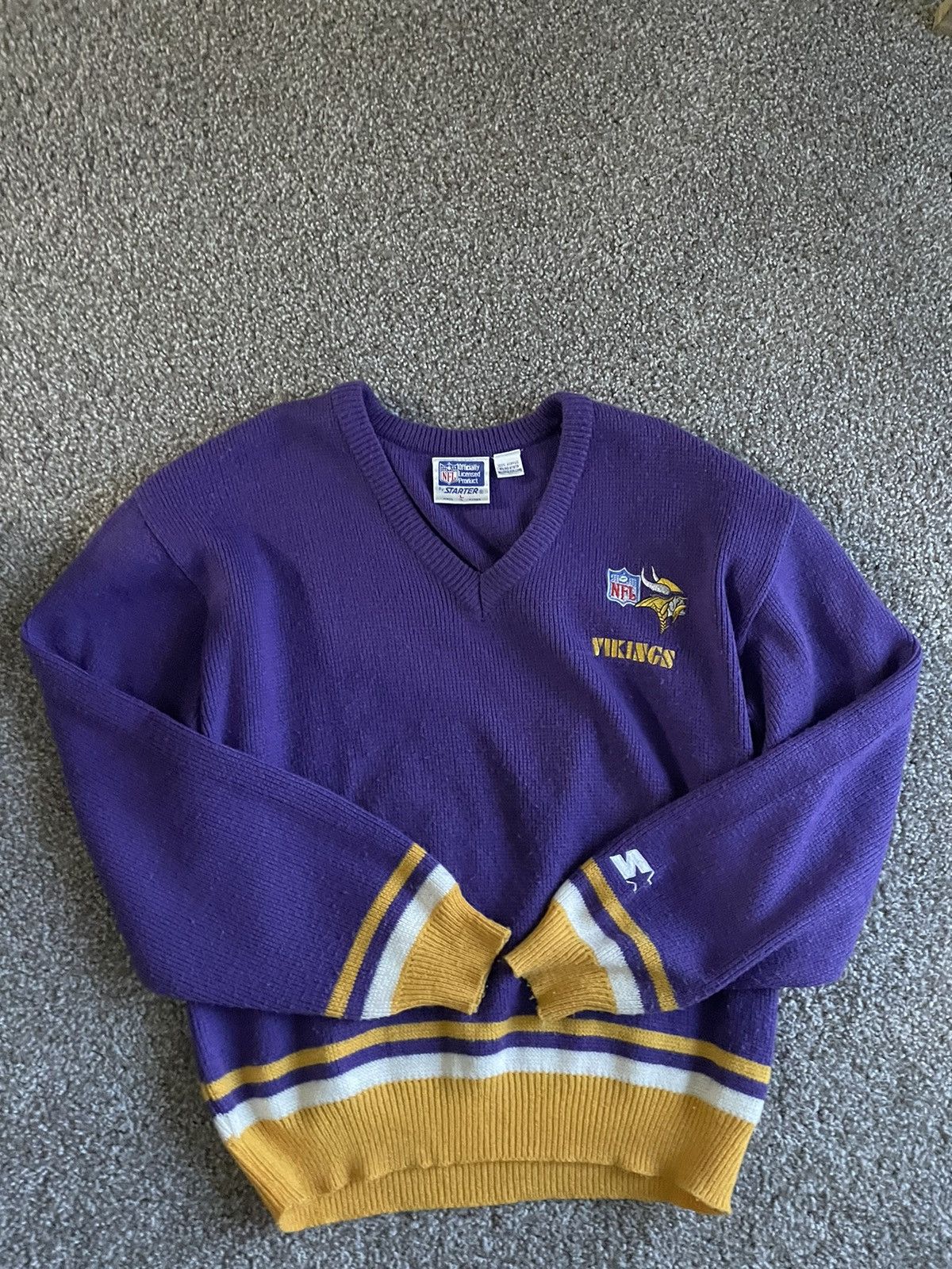 vintage 80s vikings starter knit NFL