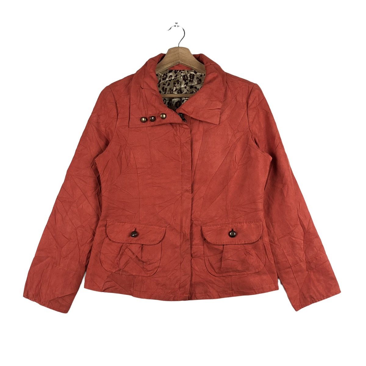 Japanese Brand Japanese Designer PSTM Women Leopard Lining Jacket Size M / US 6-8 / IT 42-44 - 2 Thumbnail