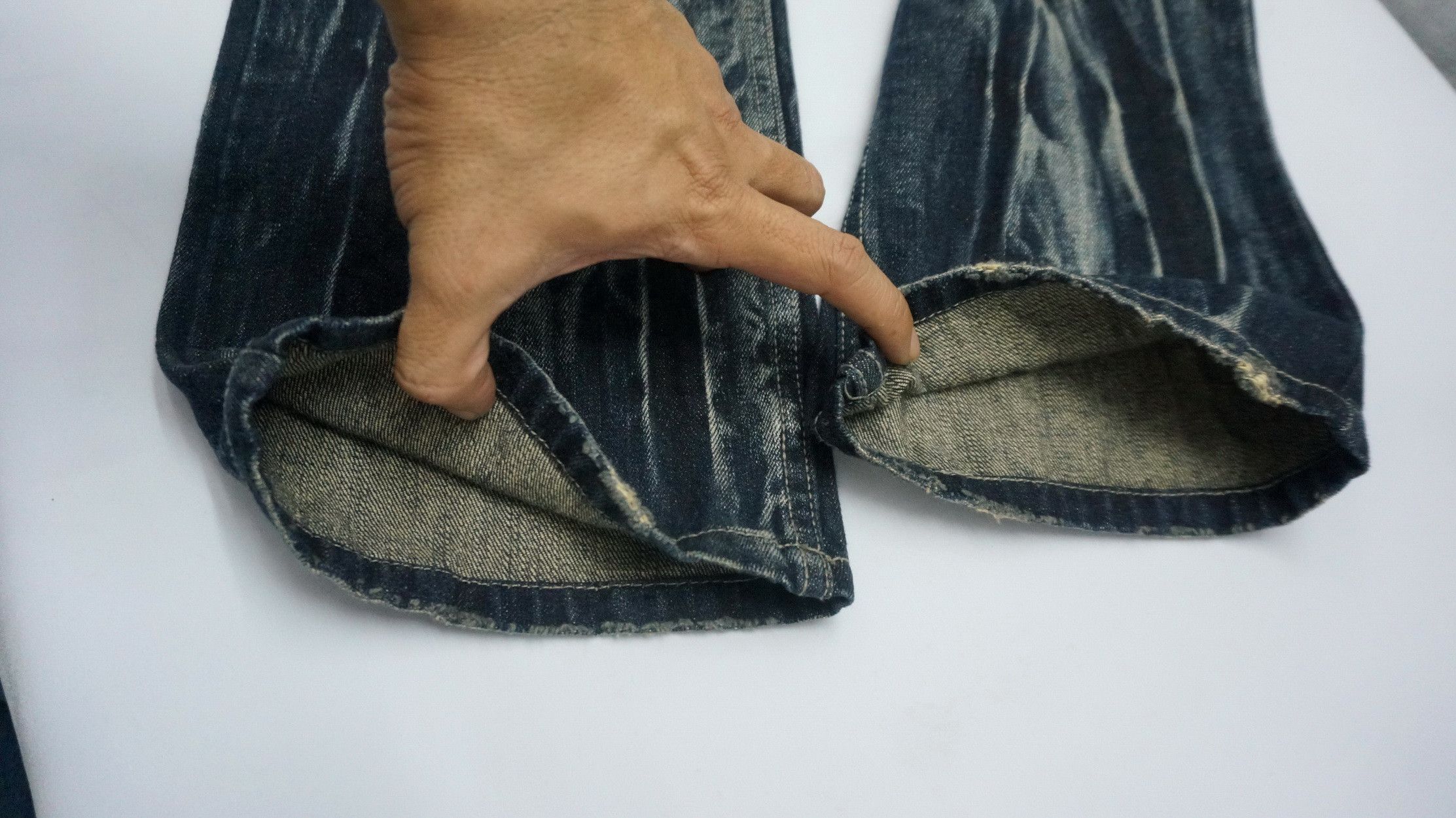 Japanese Brand Rare Vtg NYLAUS Double waist Acid Wash Spellout Emb Jeans Size US 32 / EU 48 - 20 Thumbnail