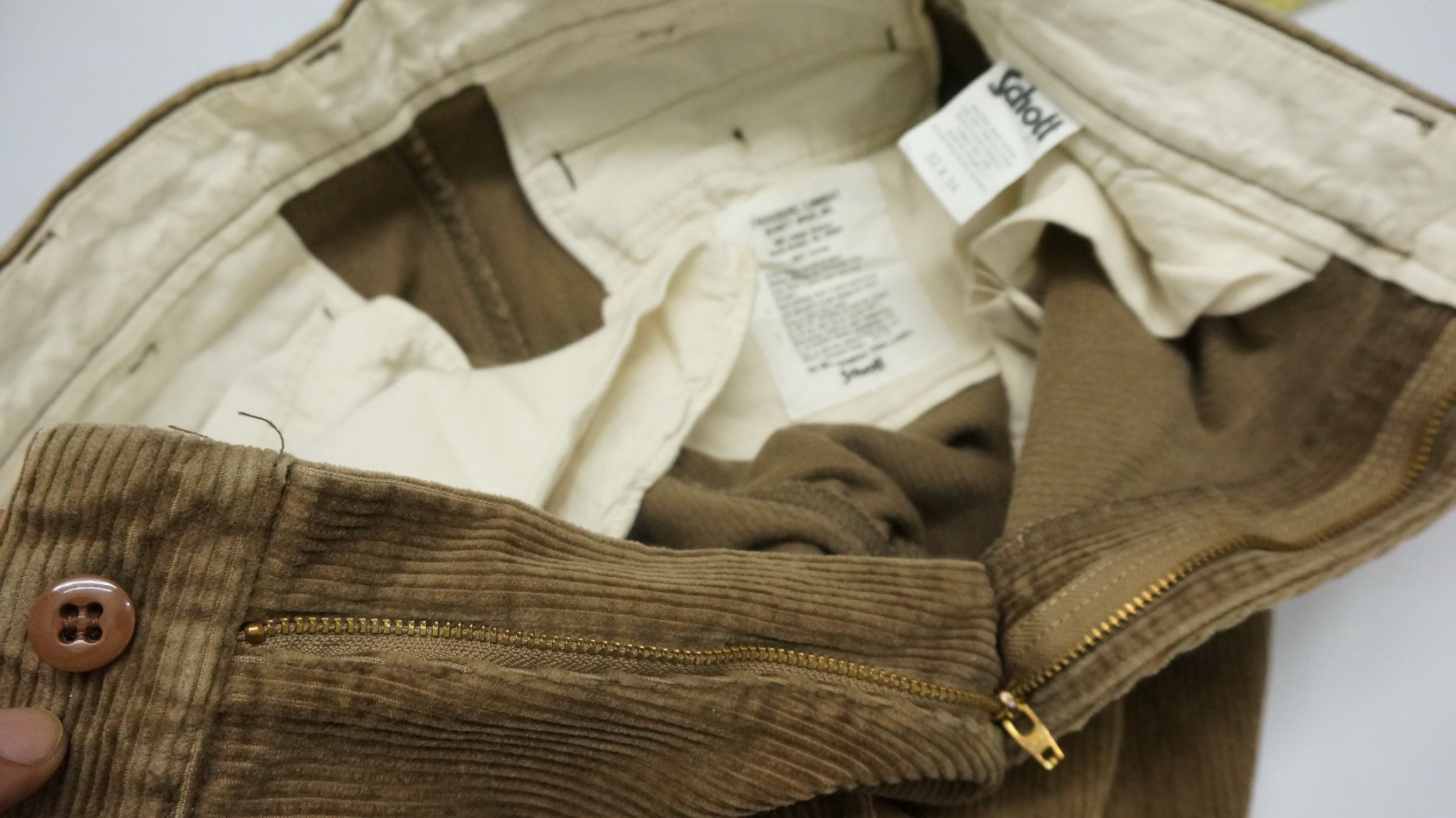 Schott SCHOTT Vintage Combat Trousers Distressed Faded Corduroy Size US 32 / EU 48 - 16 Thumbnail