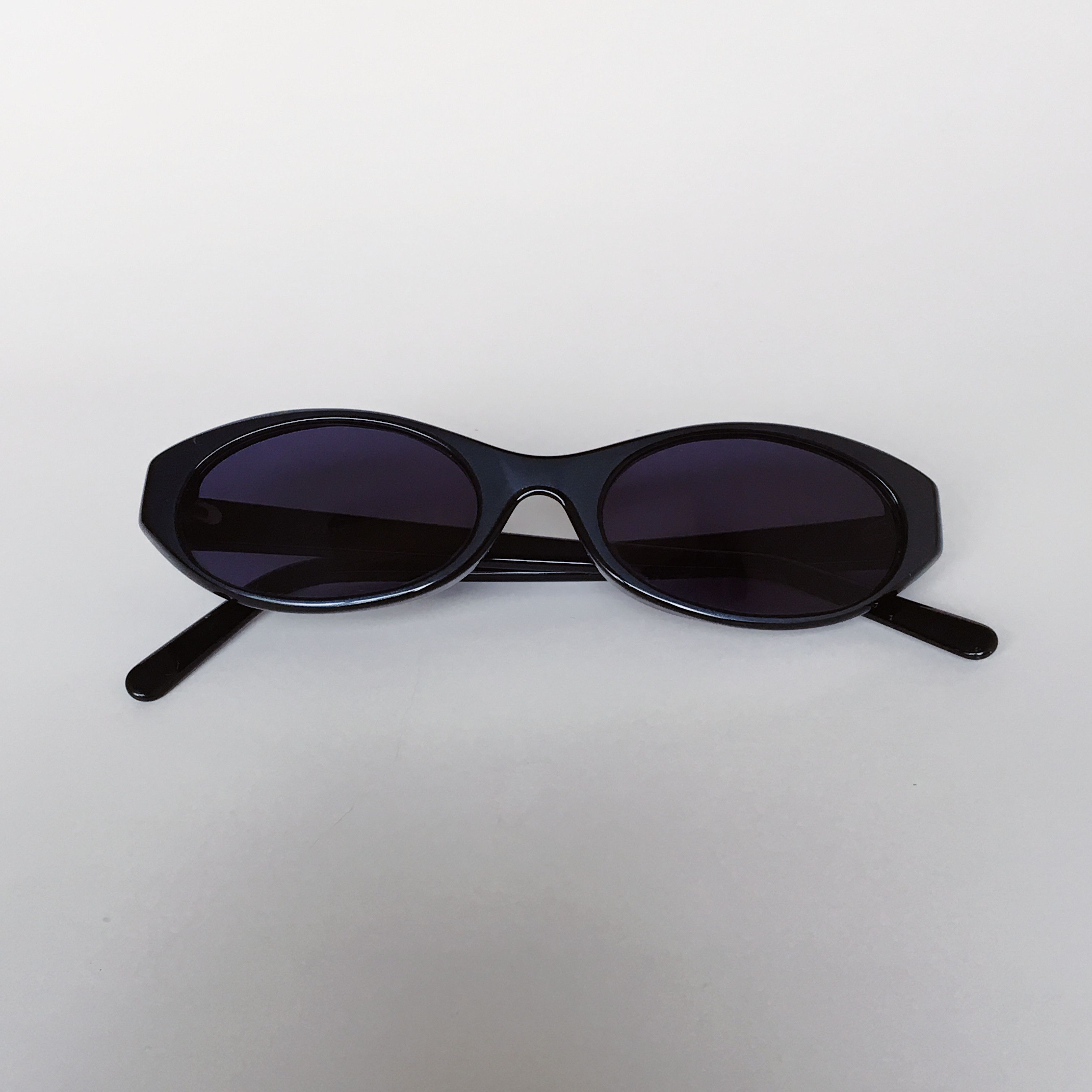 Vintage Exess Vintage Cat Eye Sunglasses Black Gray Frame 90s NOS Size ONE SIZE - 3 Thumbnail