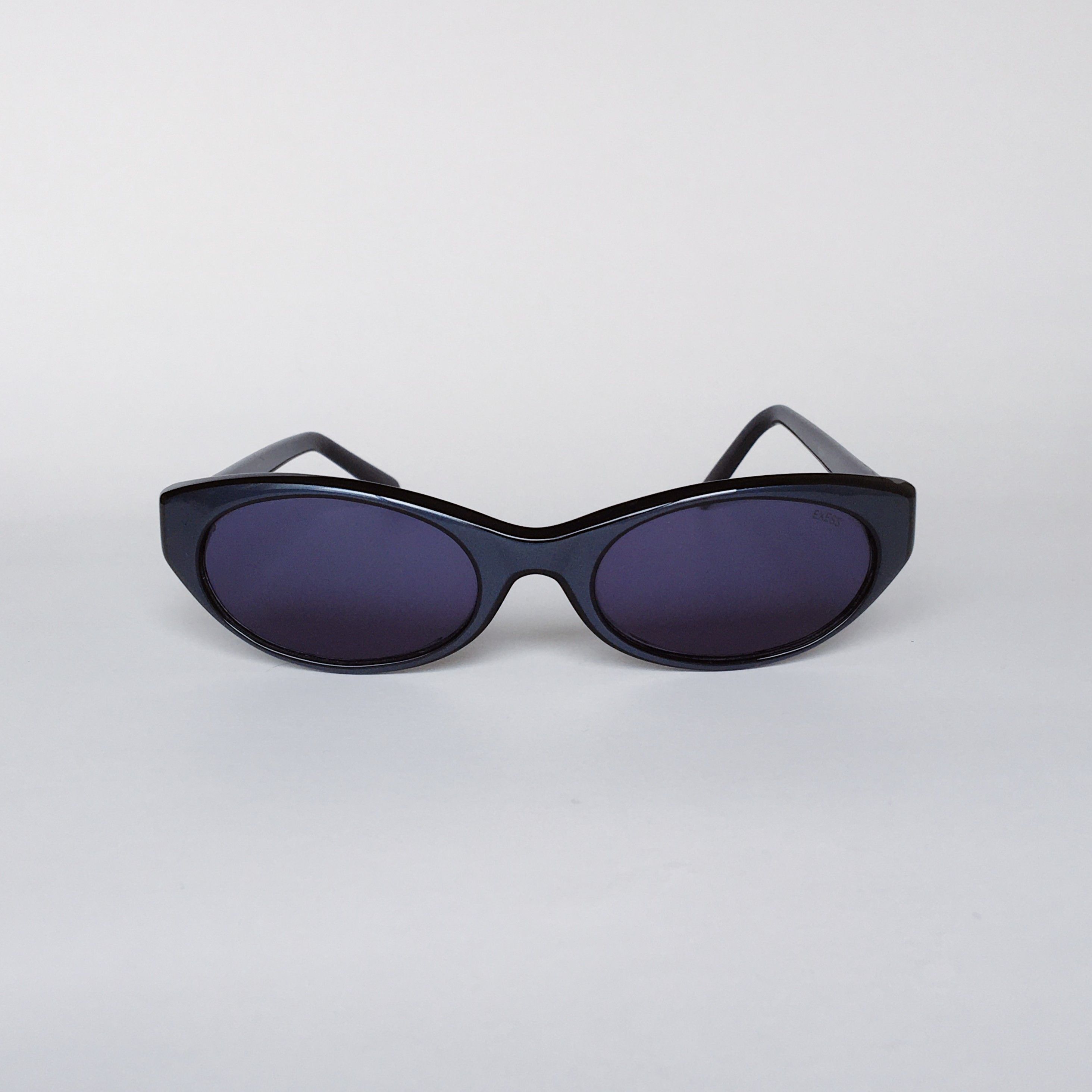 Vintage Exess Vintage Cat Eye Sunglasses Black Gray Frame 90s NOS Size ONE SIZE - 1 Thumbnail