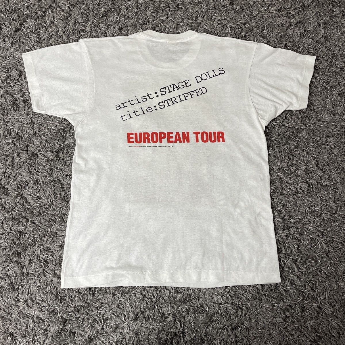 Band Tees STAGE DOLLS EUROPEAN TOUR SCREEN Stars 1992 Vintage Bandtees Size US L / EU 52-54 / 3 - 9 Thumbnail