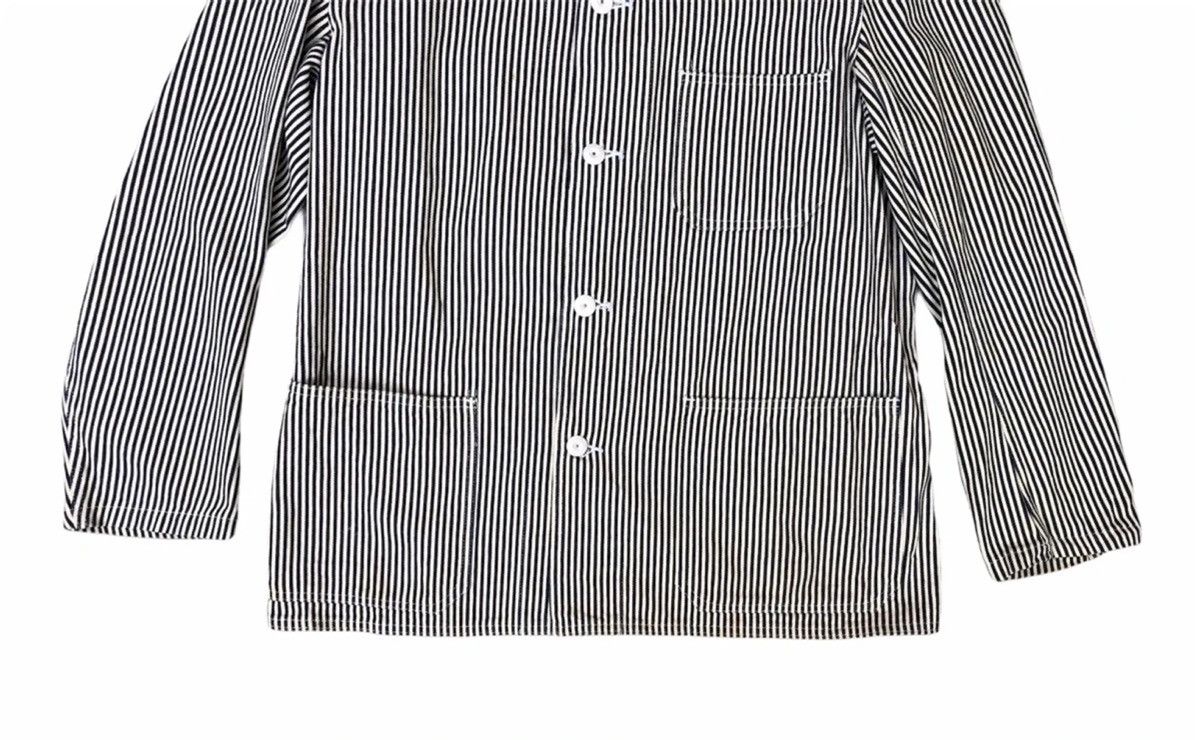 Japanese Brand × MasterPiece Rare Masterpiece & Co Japan BE Hickory Stripes Chore Jacket Size US M / EU 48-50 / 2 - 4 Thumbnail