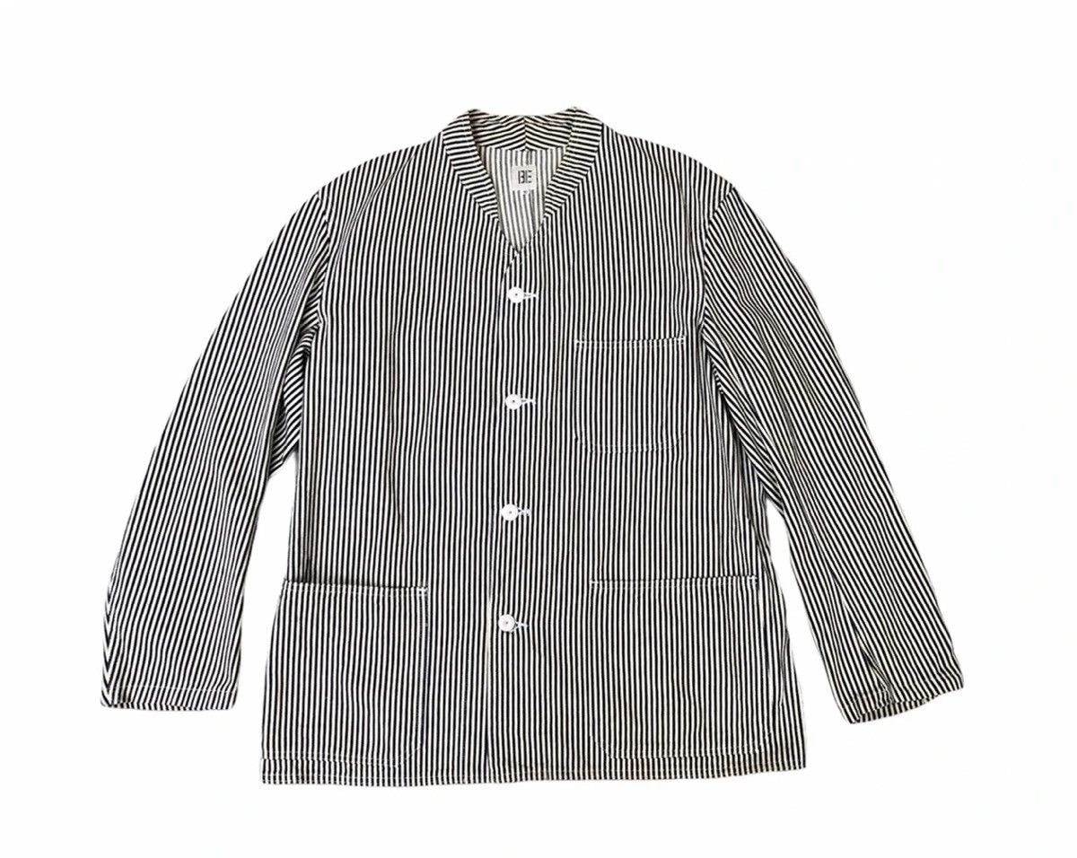 Japanese Brand × MasterPiece Rare Masterpiece & Co Japan BE Hickory Stripes Chore Jacket Size US M / EU 48-50 / 2 - 1 Thumbnail