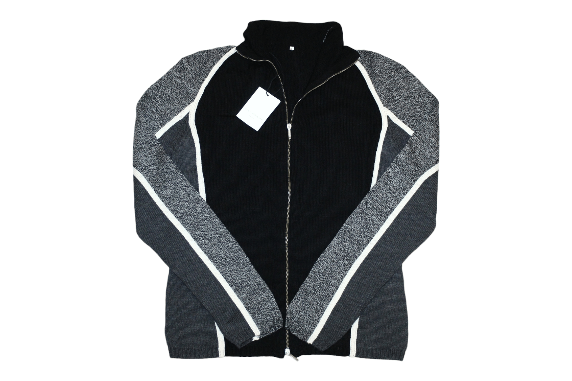 Japanese Brand 💥Tiki Tirawa Paris Colorblock Full Zip Knitted Jacket Size US S / EU 44-46 / 1 - 1 Thumbnail