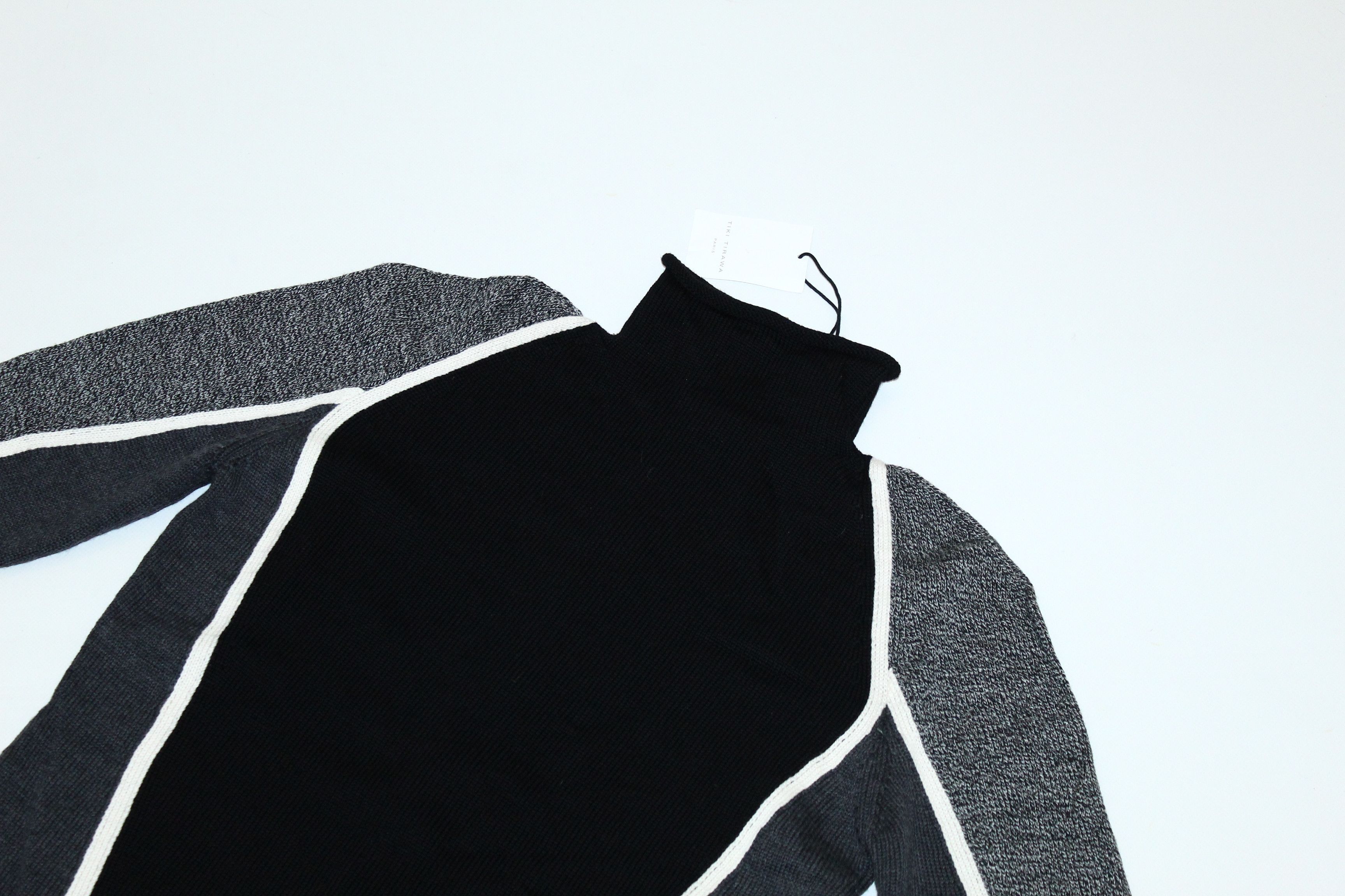Japanese Brand 💥Tiki Tirawa Paris Colorblock Full Zip Knitted Jacket Size US S / EU 44-46 / 1 - 9 Thumbnail