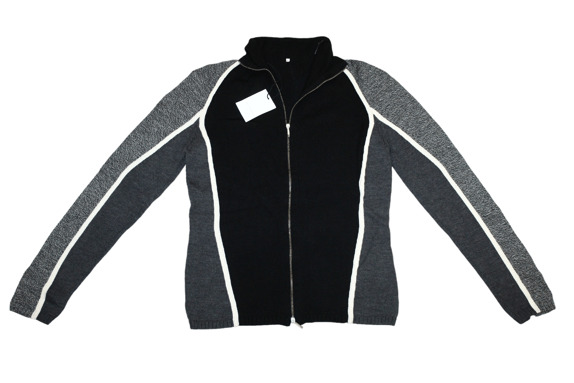 Japanese Brand 💥Tiki Tirawa Paris Colorblock Full Zip Knitted Jacket Size US S / EU 44-46 / 1 - 5 Thumbnail