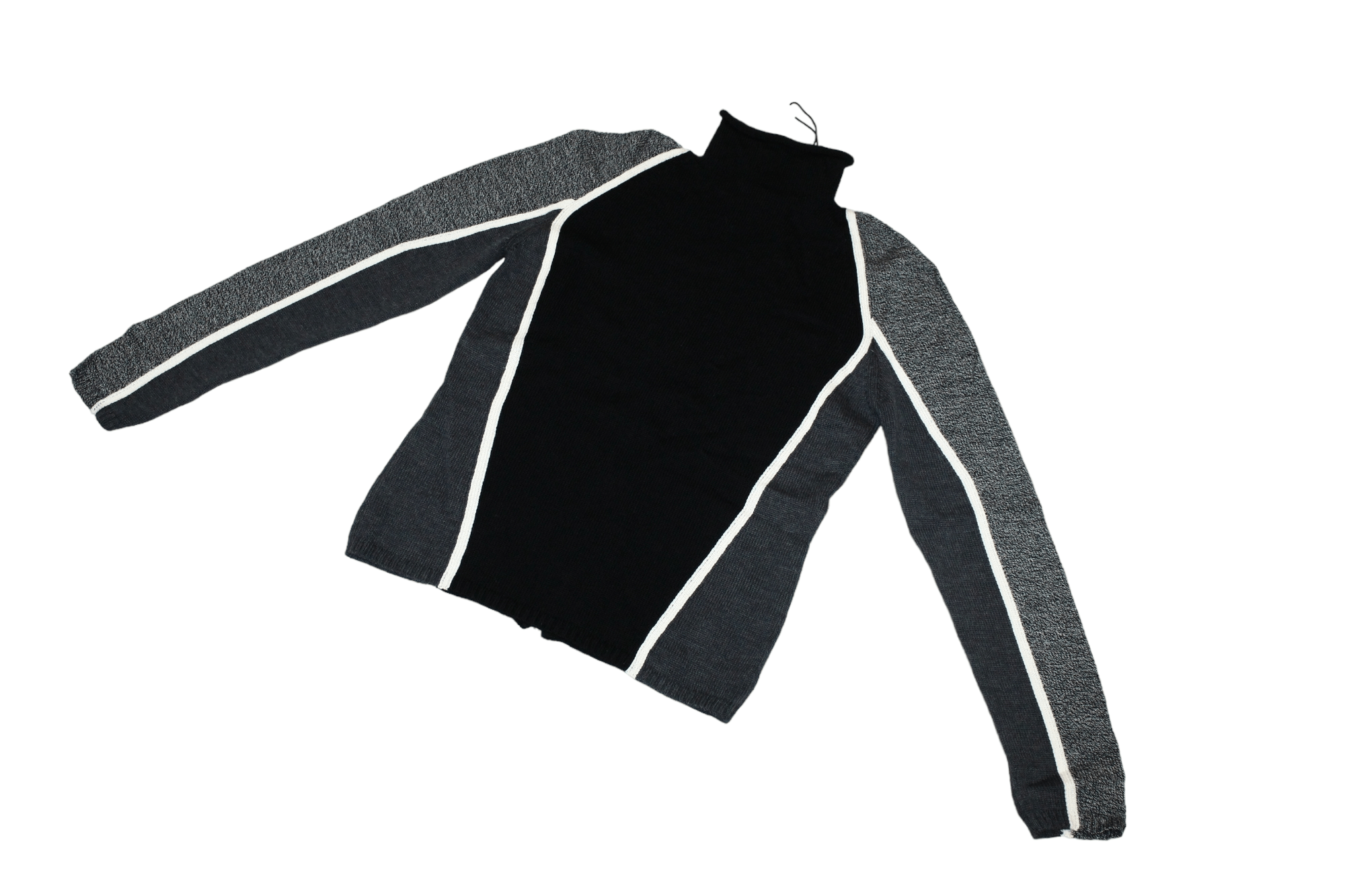 Japanese Brand 💥Tiki Tirawa Paris Colorblock Full Zip Knitted Jacket Size US S / EU 44-46 / 1 - 8 Thumbnail