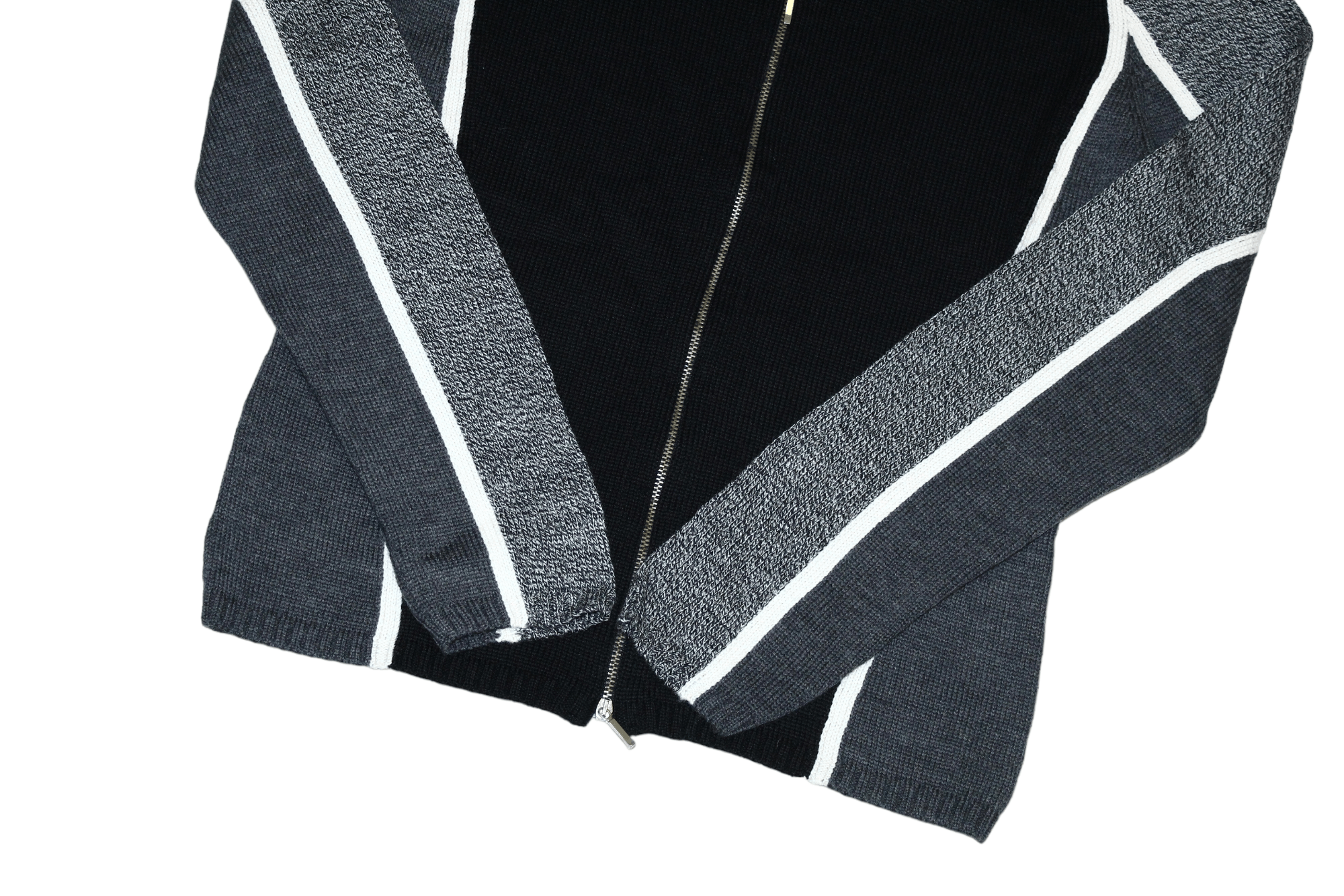 Japanese Brand 💥Tiki Tirawa Paris Colorblock Full Zip Knitted Jacket Size US S / EU 44-46 / 1 - 4 Thumbnail