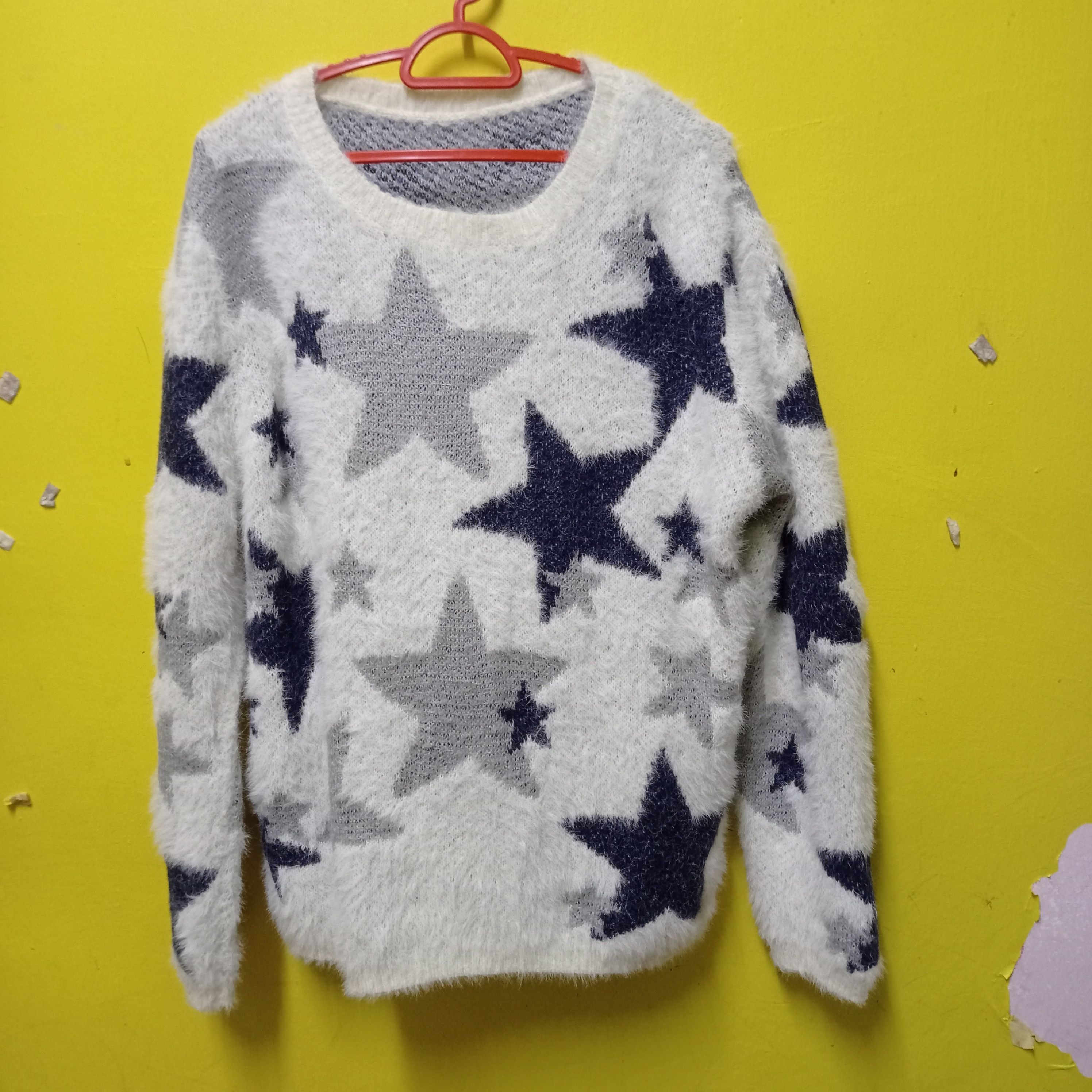 Aran Isles Knitwear × Japanese Brand RETRO SWEATSHIRT PIACERE SOFT FUR SHAGGY MOHAIR Size US M / EU 48-50 / 2 - 3 Thumbnail