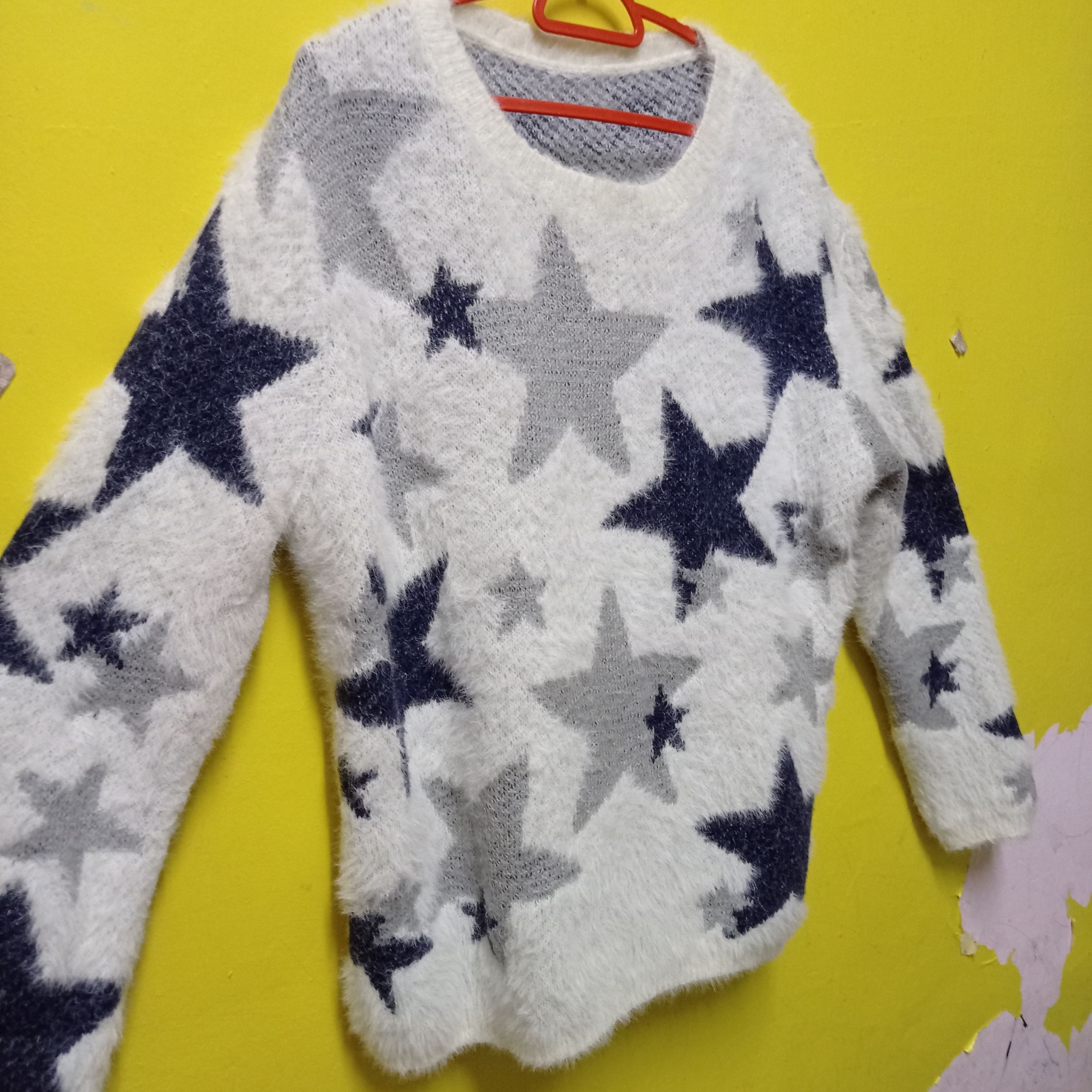 Aran Isles Knitwear × Japanese Brand RETRO SWEATSHIRT PIACERE SOFT FUR SHAGGY MOHAIR Size US M / EU 48-50 / 2 - 2 Thumbnail
