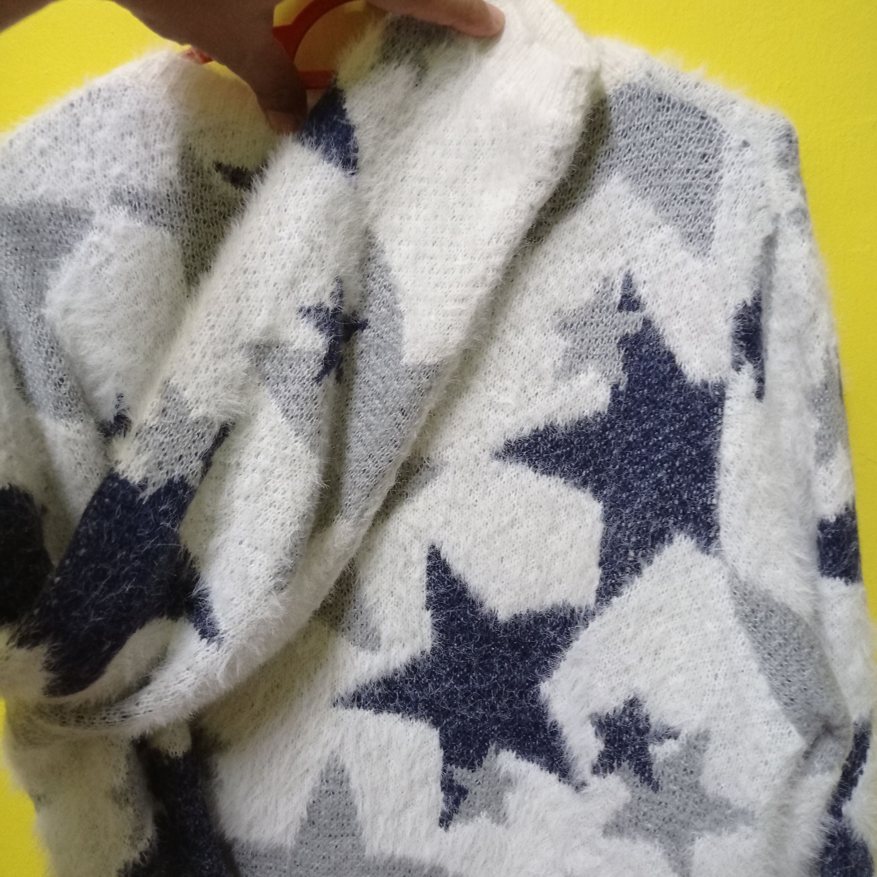 Aran Isles Knitwear × Japanese Brand RETRO SWEATSHIRT PIACERE SOFT FUR SHAGGY MOHAIR Size US M / EU 48-50 / 2 - 7 Thumbnail