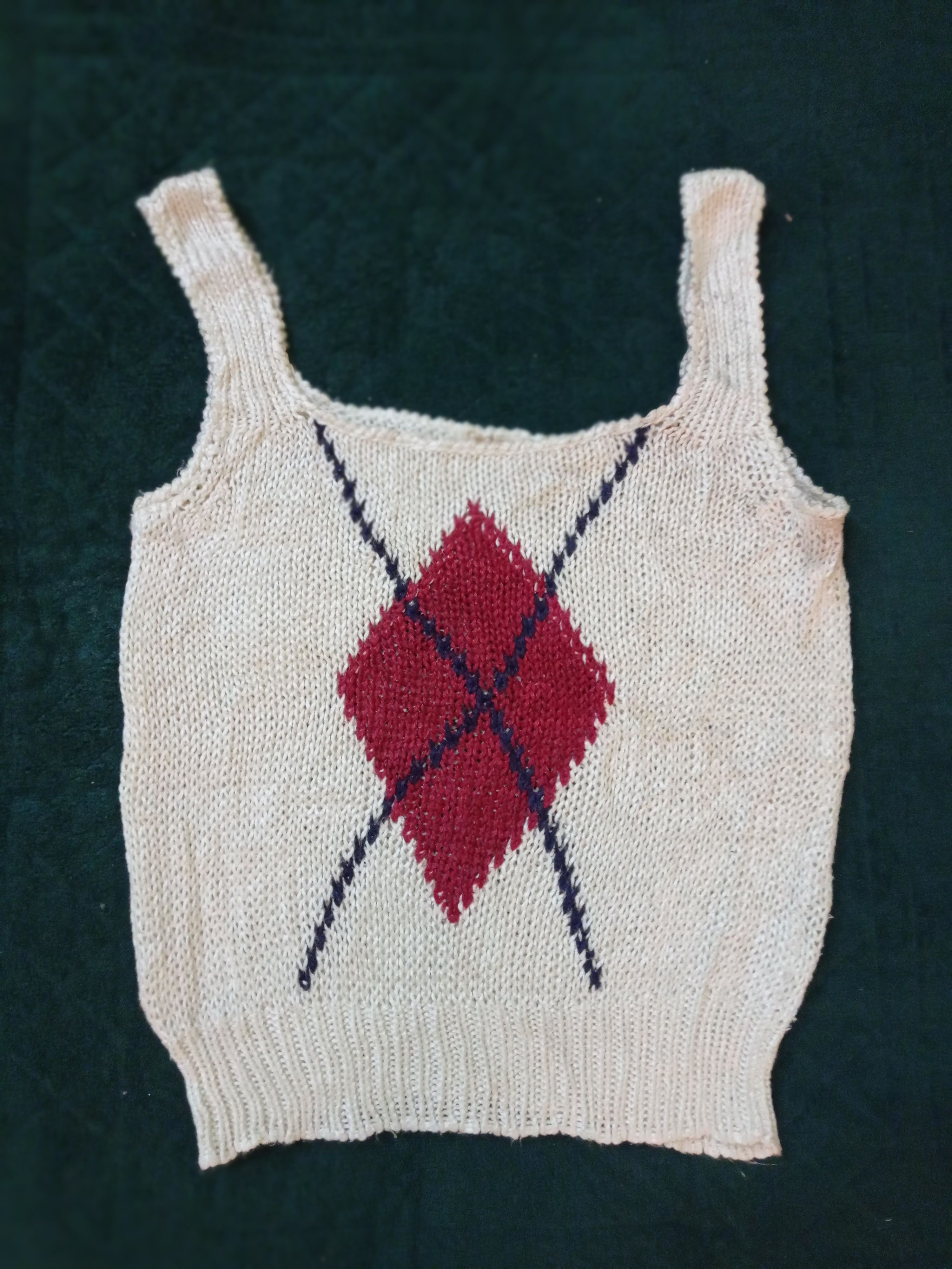 Japanese Brand × Vintage RETRO SLEEVELESS KNITWEAR VINTAGE DESIGN ❌ CUSTOM. Size US S / EU 44-46 / 1 - 6 Thumbnail