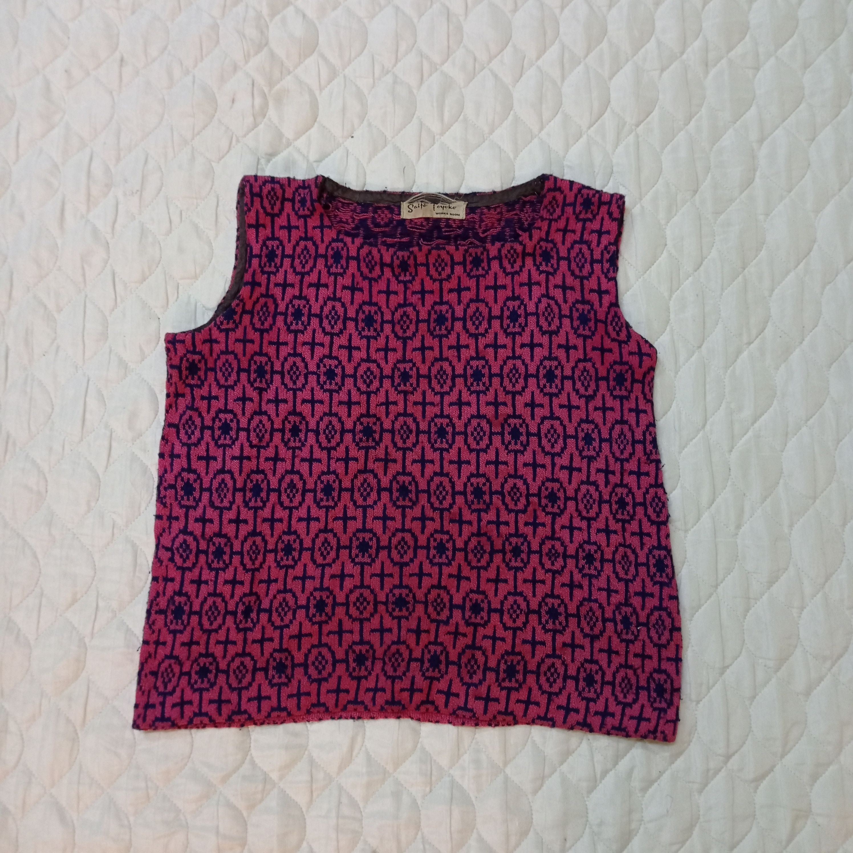 Designer × Japanese Brand RETRO Saito Toyoko Ladies Sleeveless luxury Shirt Size ONE SIZE - 9 Thumbnail