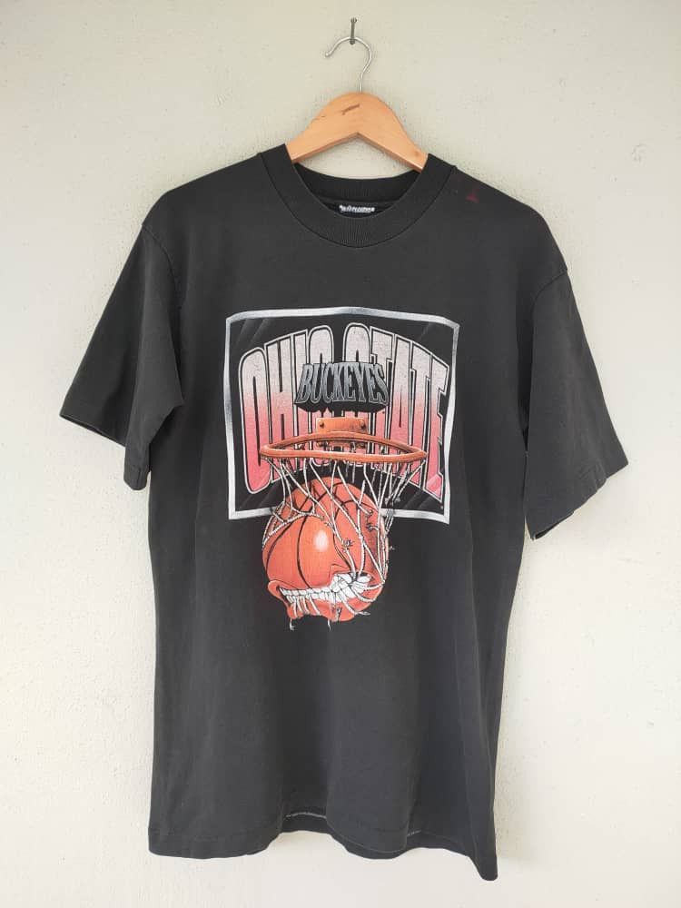 image of NBA x Vintage Distressed VTG Ohio State Buckeyes in Black, Men's (Size Medium)