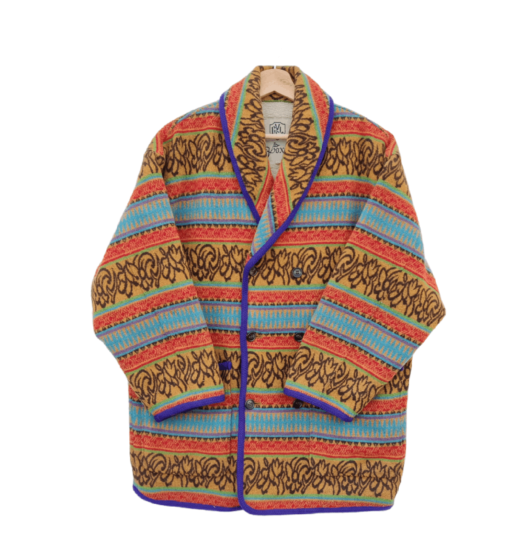 Japanese Brand Japanese Brand Voxel Navajo Fleece Ring Coat Jacket Size US L / EU 52-54 / 3 - 11 Thumbnail