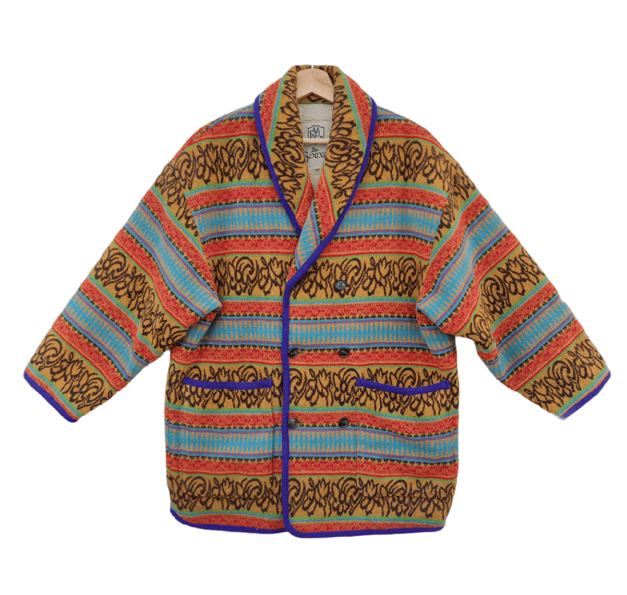 Japanese Brand Japanese Brand Voxel Navajo Fleece Ring Coat Jacket Size US L / EU 52-54 / 3 - 1 Thumbnail