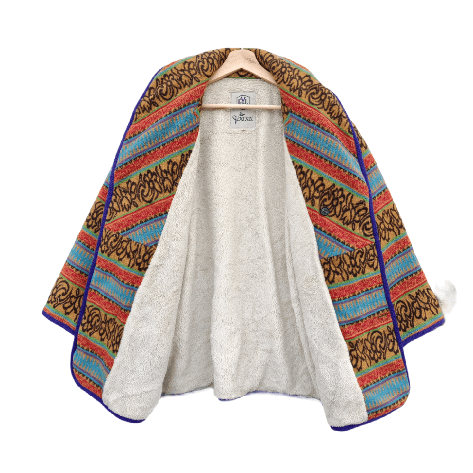 Japanese Brand Japanese Brand Voxel Navajo Fleece Ring Coat Jacket Size US L / EU 52-54 / 3 - 2 Thumbnail