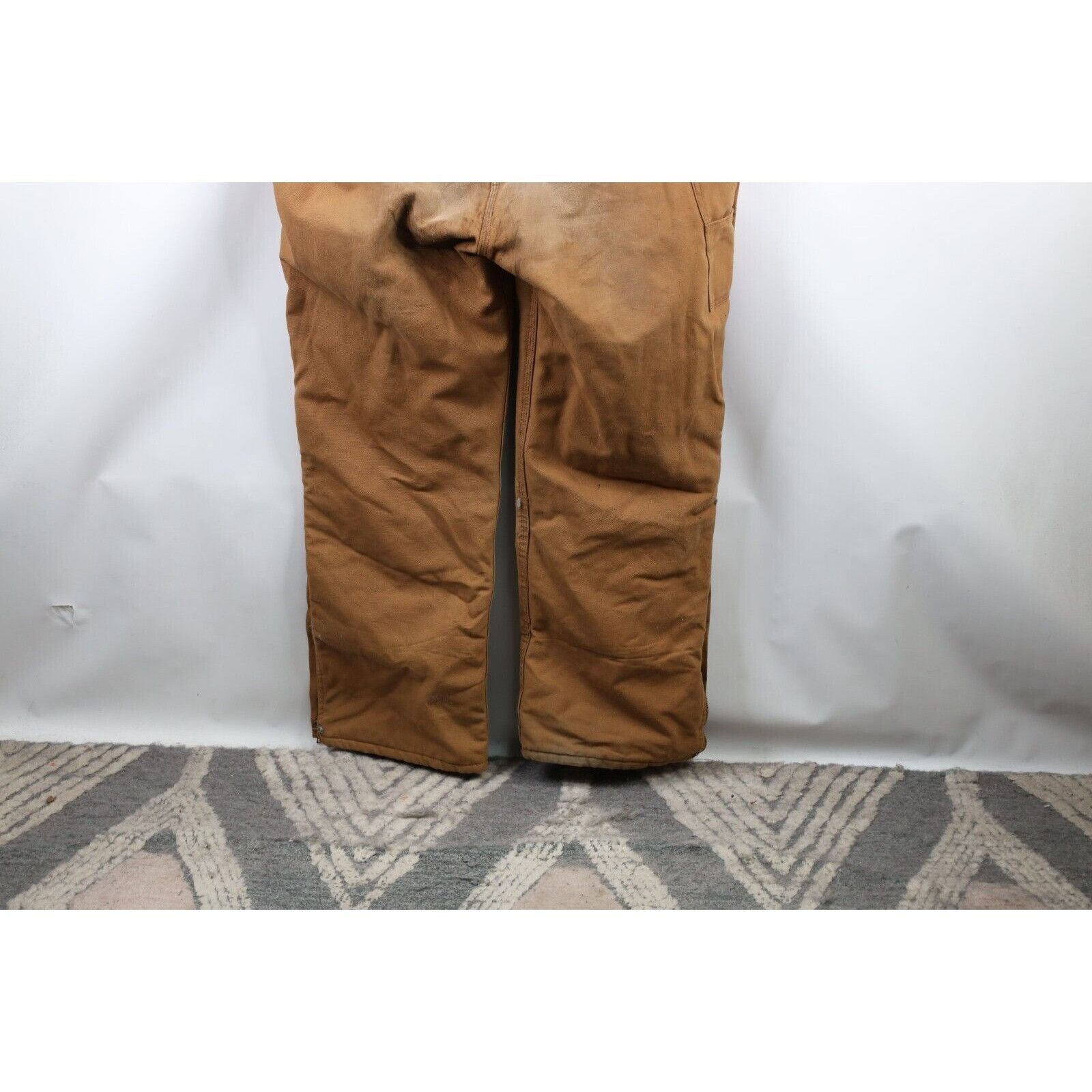 Carhartt × Vintage Vintage 80s Carhartt Quilt Lined Coveralls Bibs Duck Brown Size US 44 / EU 60 - 16 Thumbnail