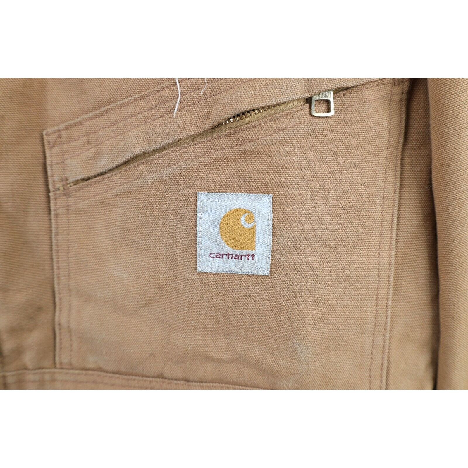 Carhartt × Vintage Vintage 80s Carhartt Quilt Lined Coveralls Bibs Duck Brown Size US 44 / EU 60 - 7 Thumbnail