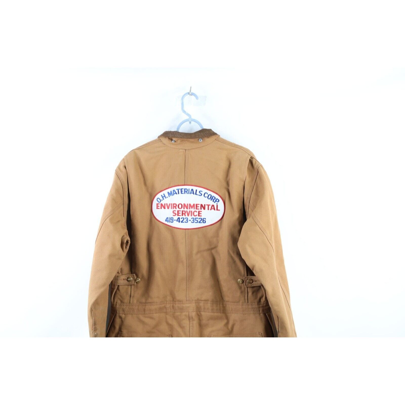 Carhartt × Vintage Vintage 80s Carhartt Quilt Lined Coveralls Bibs Duck Brown Size US 44 / EU 60 - 13 Thumbnail