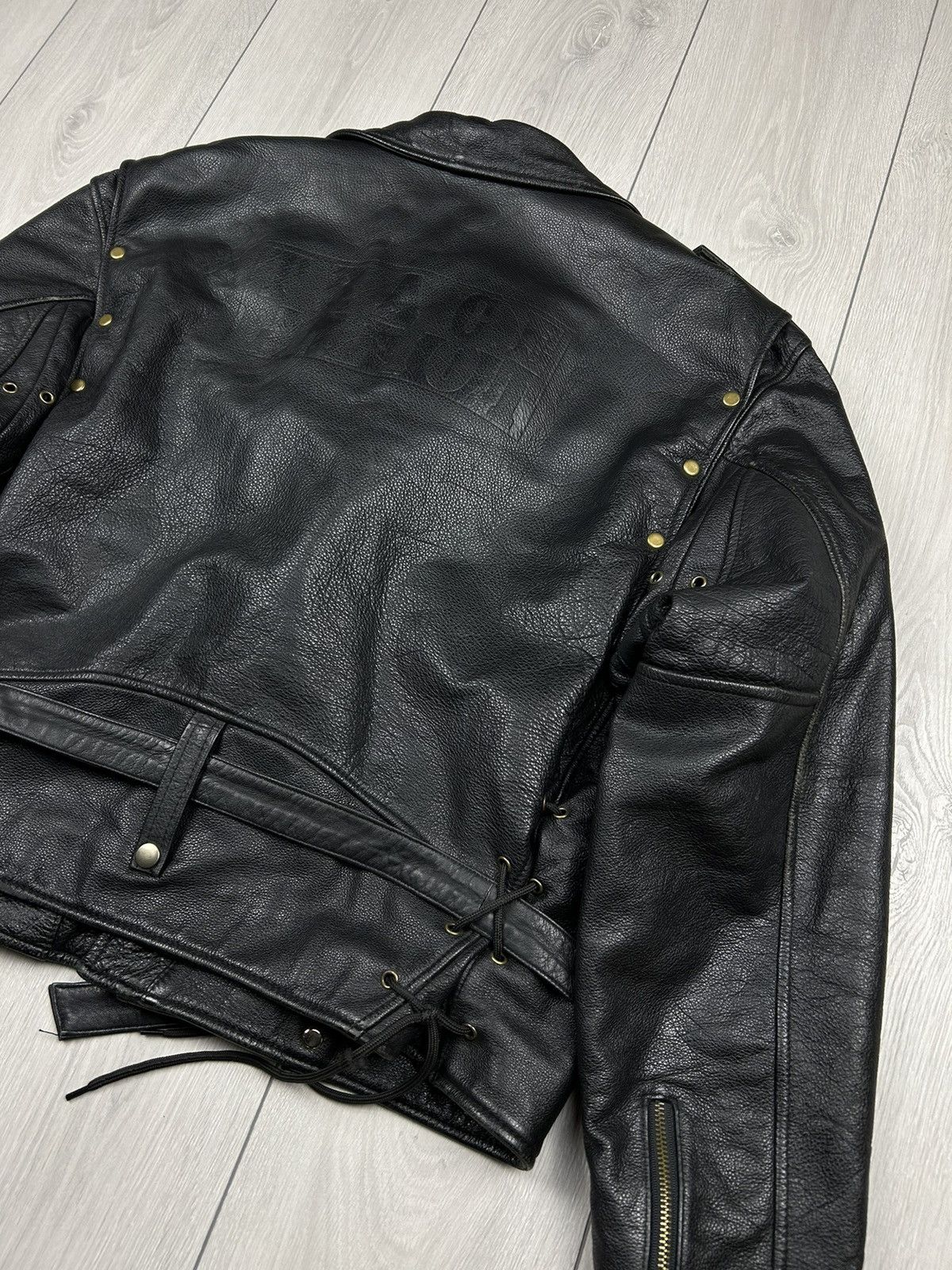 Vintage Vintage Leather Jacket Biker Black Size XL Size US XL / EU 56 / 4 - 9 Thumbnail