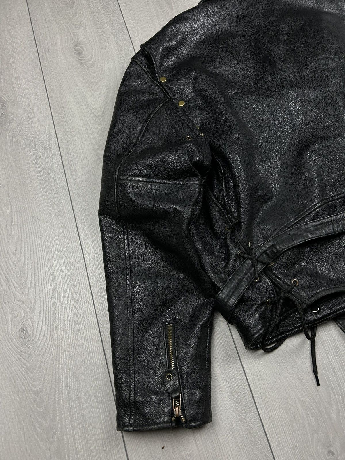 Vintage Vintage Leather Jacket Biker Black Size XL Size US XL / EU 56 / 4 - 11 Thumbnail