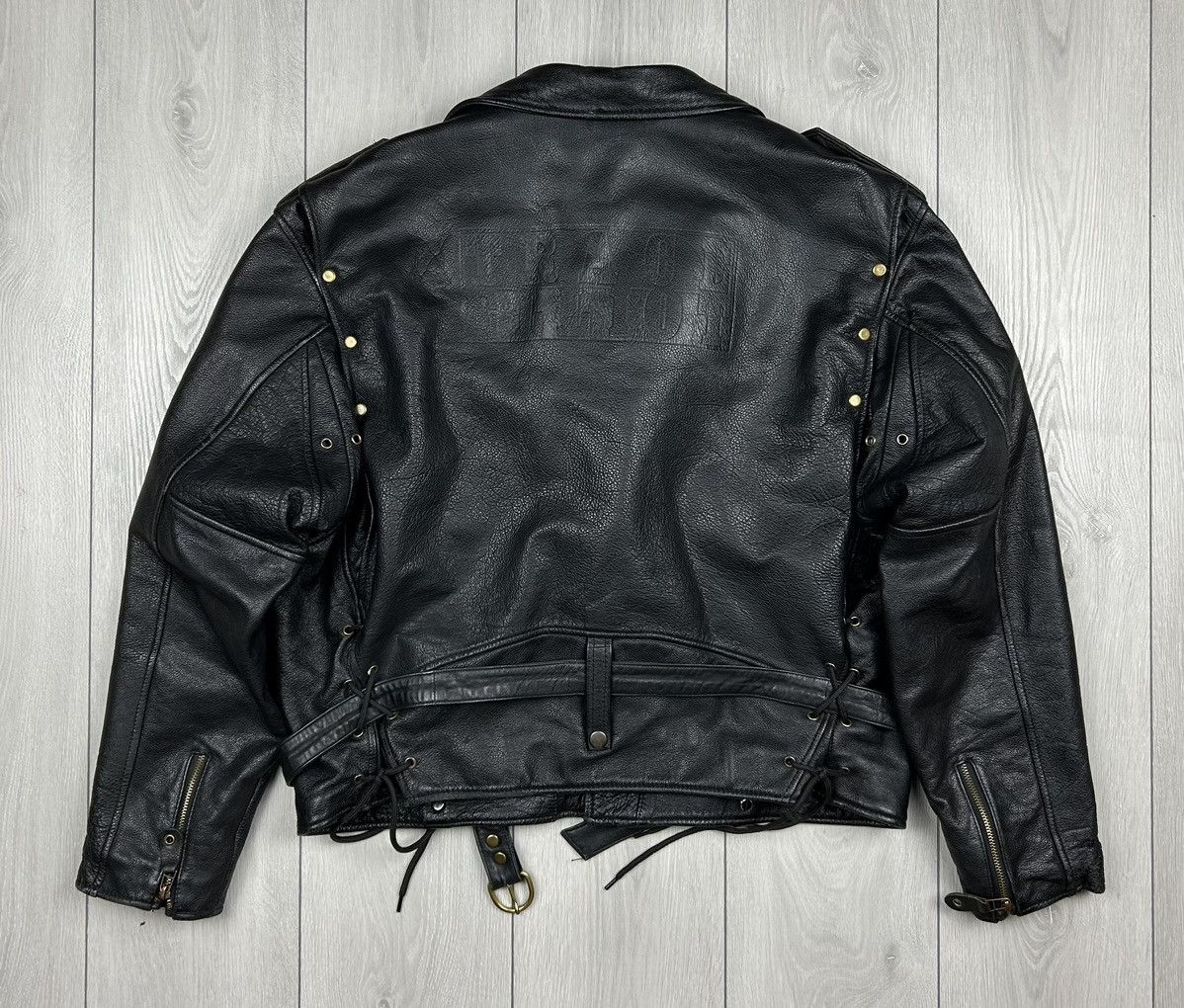 Vintage Vintage Leather Jacket Biker Black Size XL Size US XL / EU 56 / 4 - 8 Thumbnail