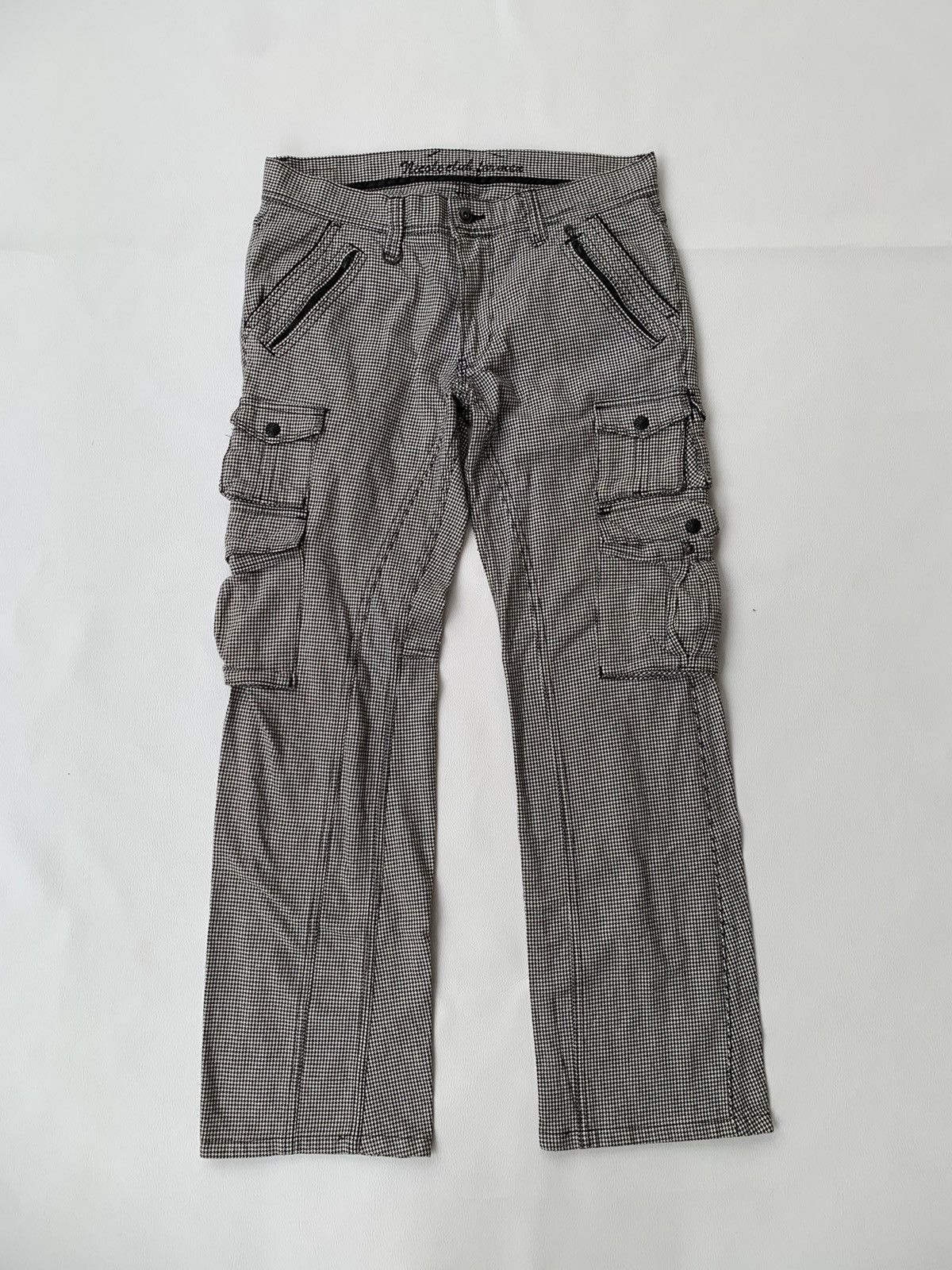 Beauty Beast 2000s Japanese Undefined Multipocket Tartan Cargo Pants Size US 33 - 1 Thumbnail