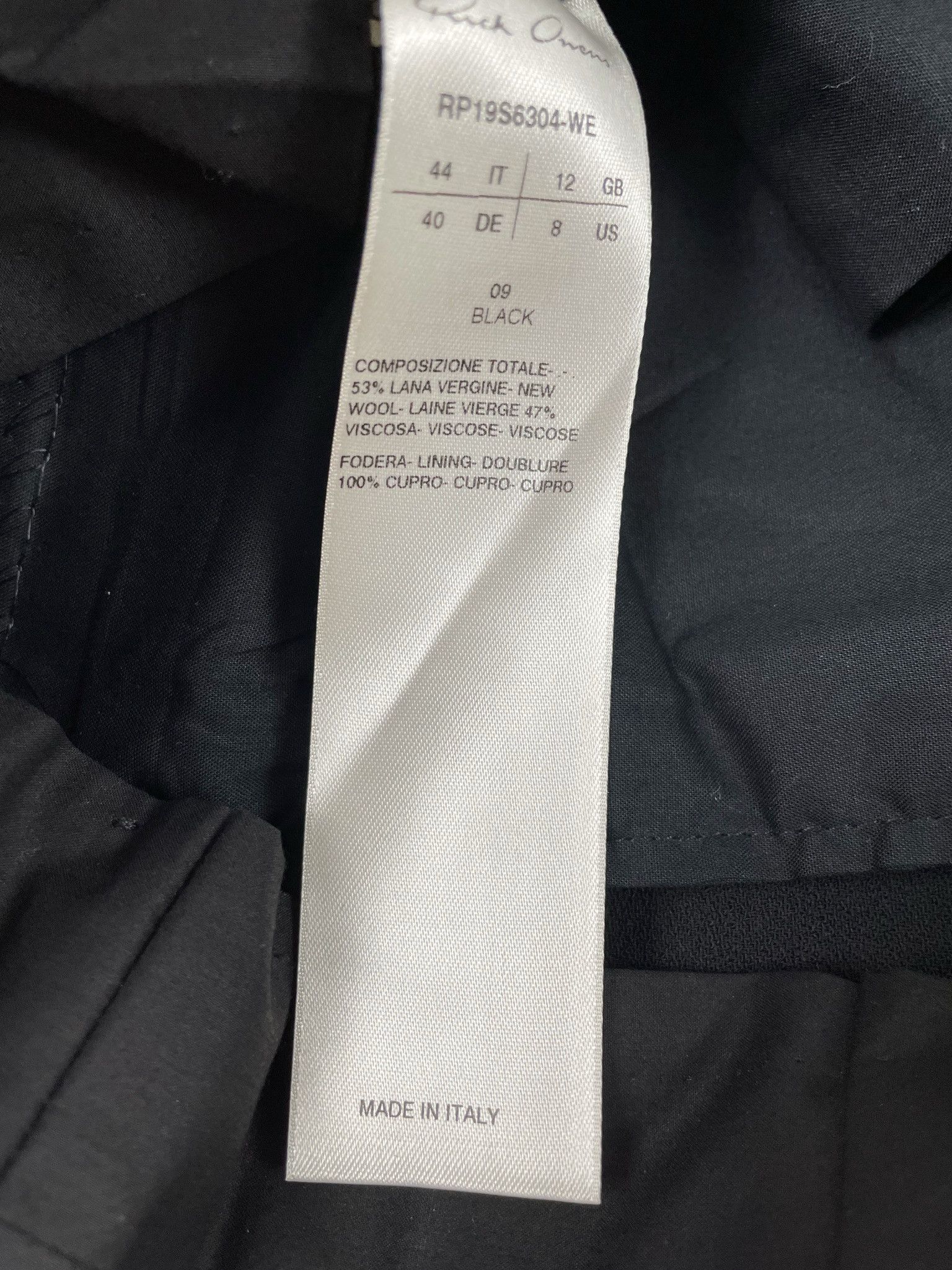 Rick Owens Rick Owens Black Austin Wool Pants Size US 31 - 12 Thumbnail