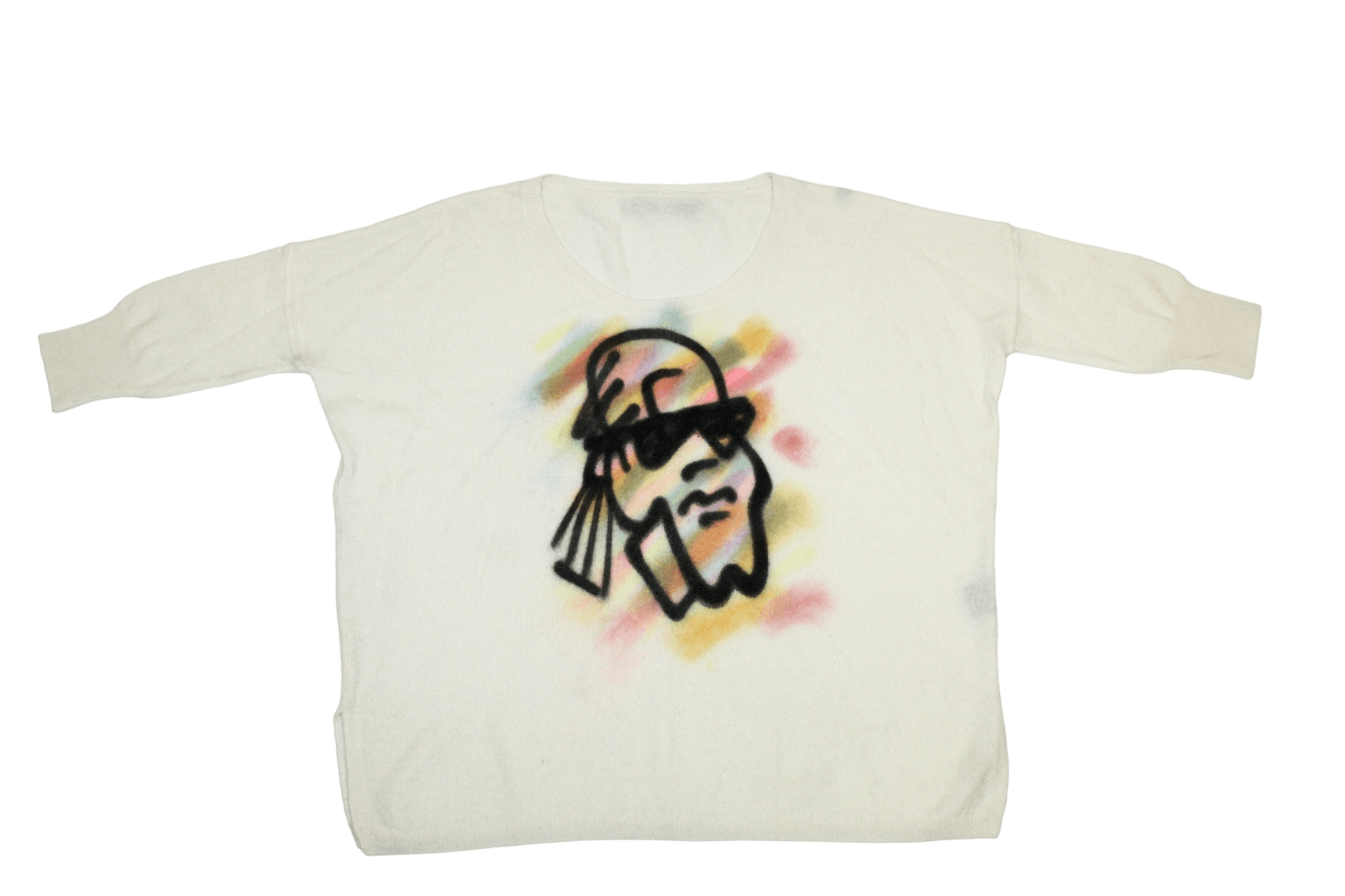 Other Luxury! La Residence 100% Cashmere Pop Art Oversize Jumper Size ONE SIZE - 5 Thumbnail