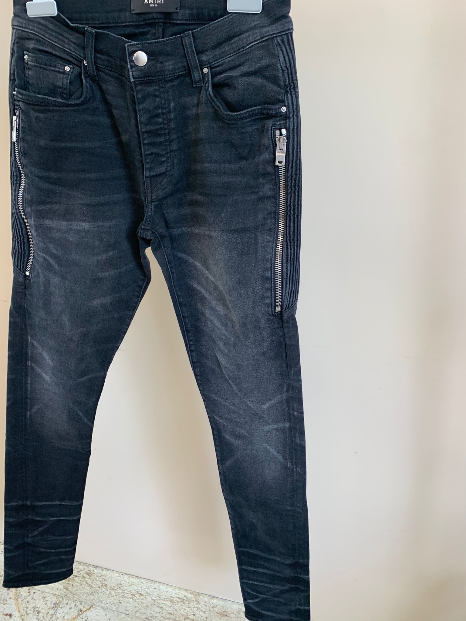 Amiri o1rshd1 Half Track Denim in Aged Black Size US 31 - 3 Thumbnail